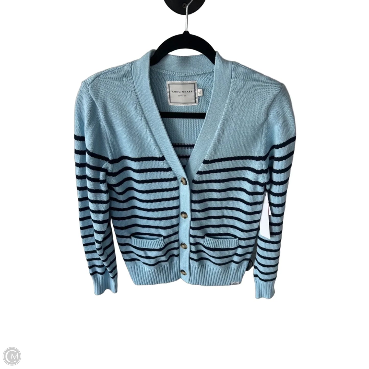 Sweater Cardigan By Cma In Blue, Size: S