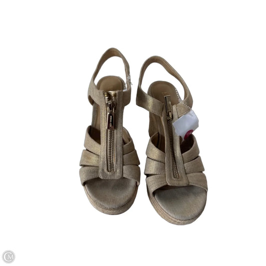 Sandals Heels Wedge By Michael By Michael Kors In Gold, Size: 7
