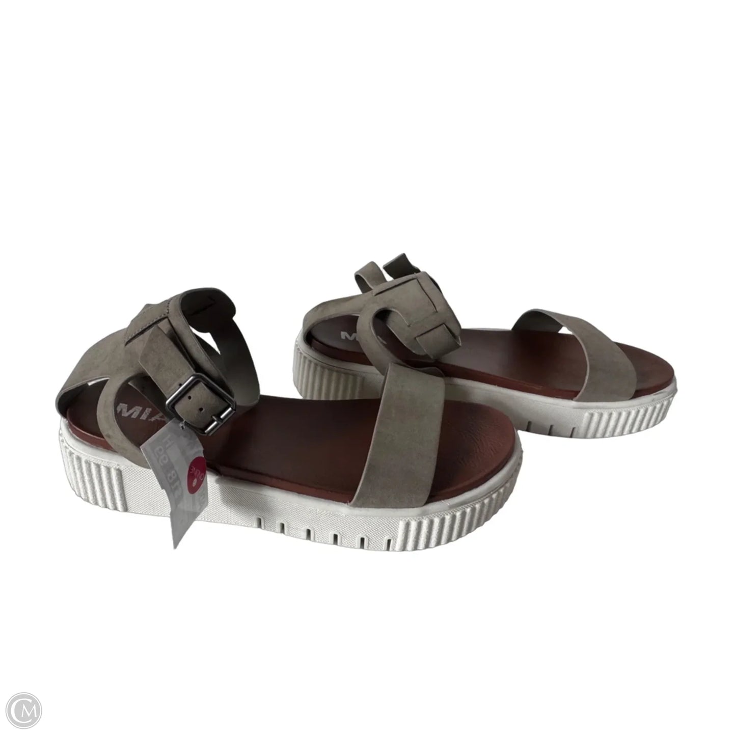 Sandals Flats By Mia In Brown & Grey, Size: 9