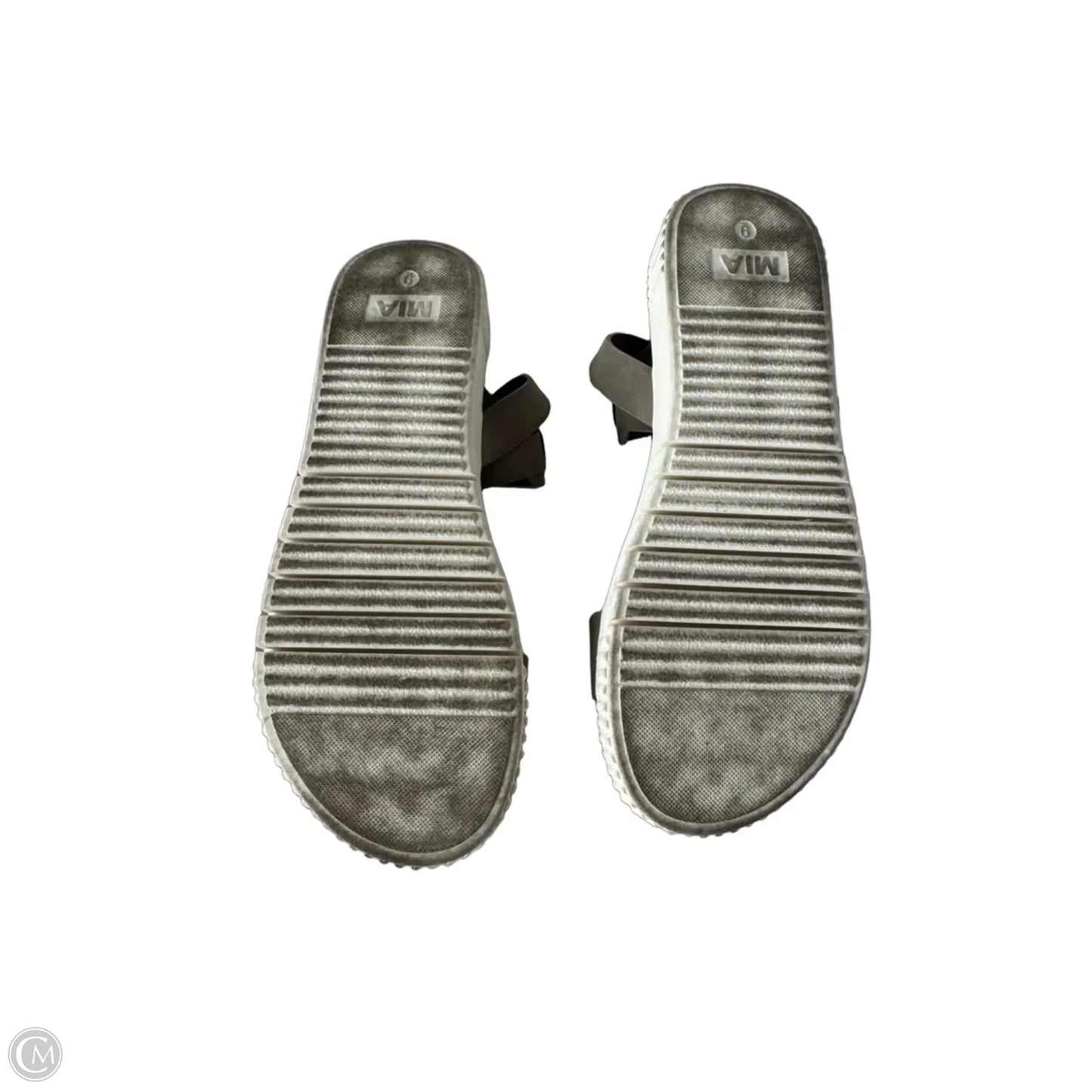 Sandals Flats By Mia In Brown & Grey, Size: 9