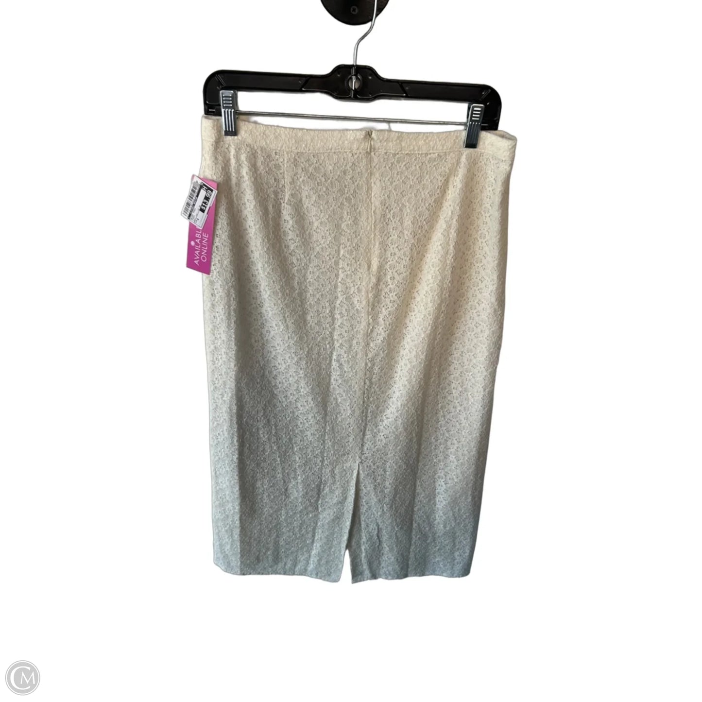 Skirt Midi By Clothes Mentor In Cream, Size: 8