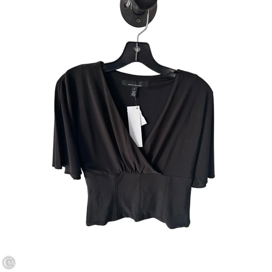 Top Short Sleeve By White House Black Market In Black, Size: S