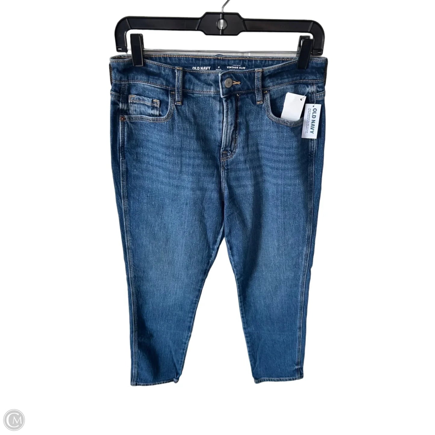 Jeans Straight By Old Navy In Blue Denim, Size: 4p