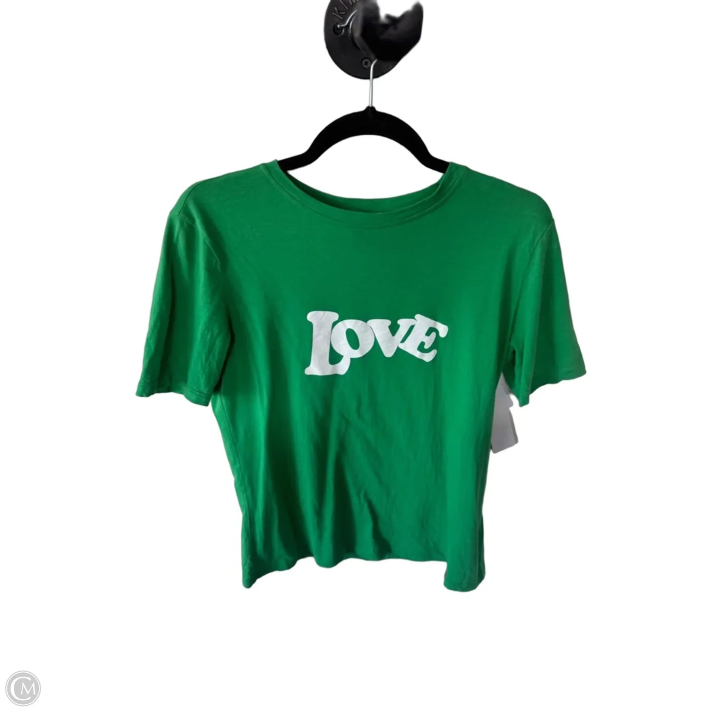Top Short Sleeve Basic By Kule In Green & White, Size: S