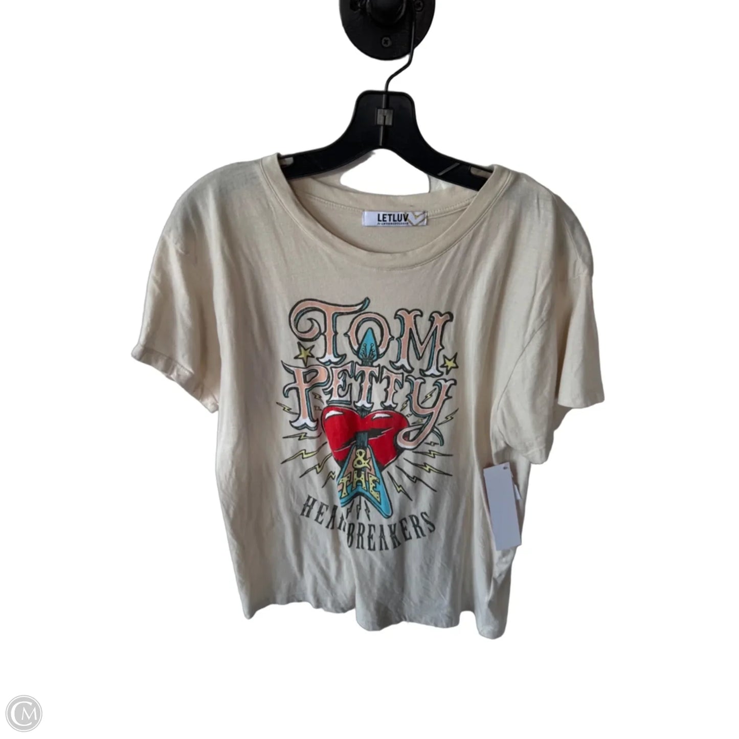 Top Short Sleeve Basic By Cmc In Tan, Size: M