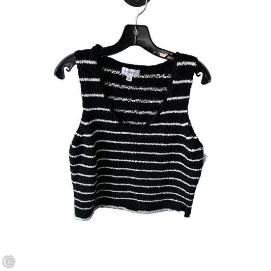 Vest Sweater By Evereve In Black & White, Size: Xl
