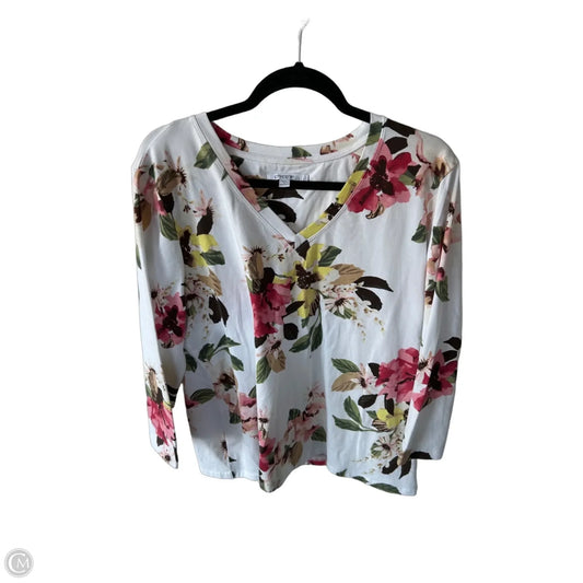 Top 3/4 Sleeve By Chicos In Brown, Size: Xl