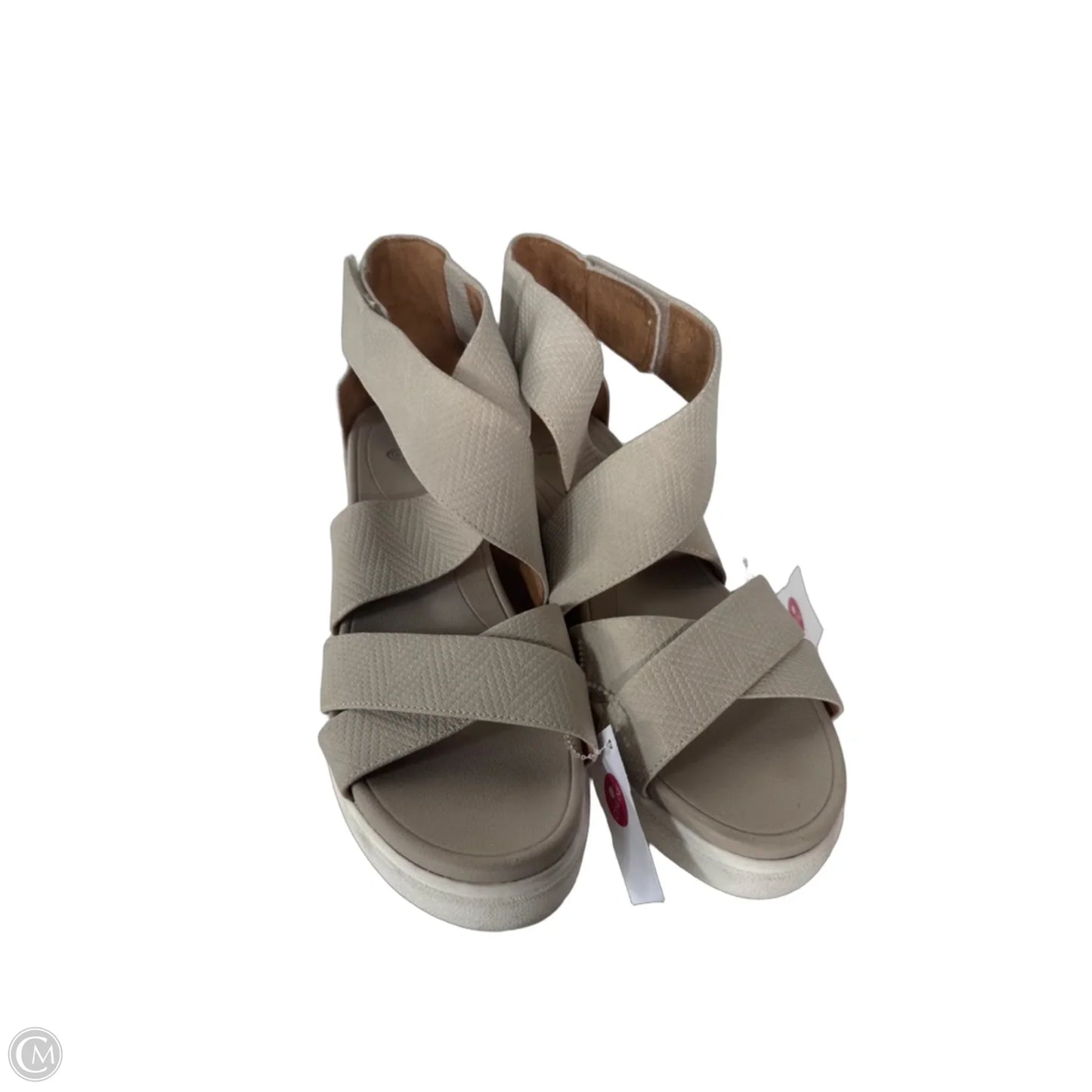 Sandals Heels Wedge By Sofft In Tan, Size: 9