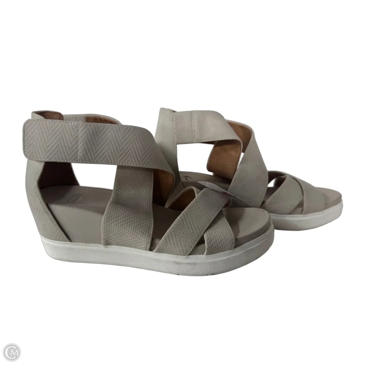 Sandals Heels Wedge By Sofft In Tan, Size: 9