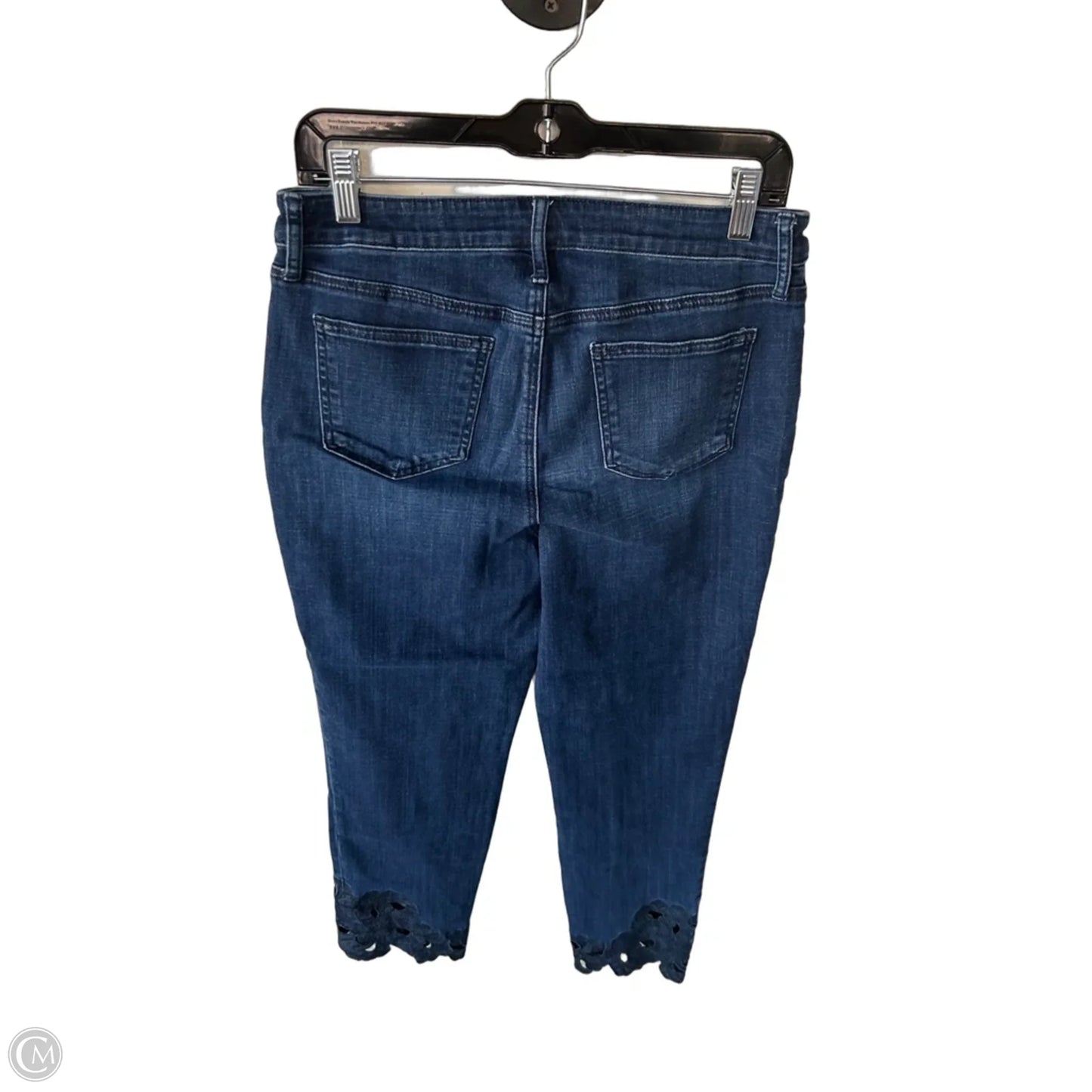 Jeans Straight By Chicos In Blue Denim, Size: 8