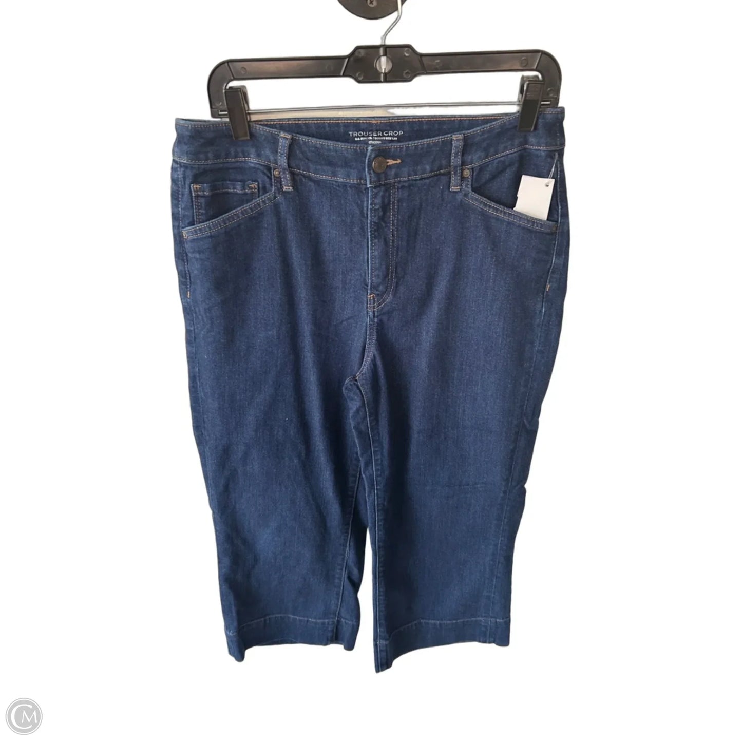 Jeans Cropped By Chicos In Blue Denim, Size: 10