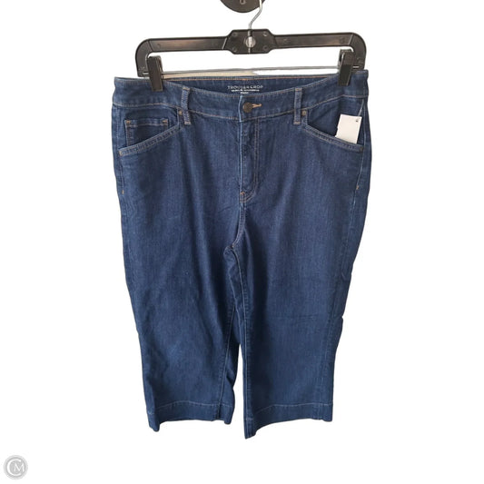 Jeans Cropped By Chicos In Blue Denim, Size: 10