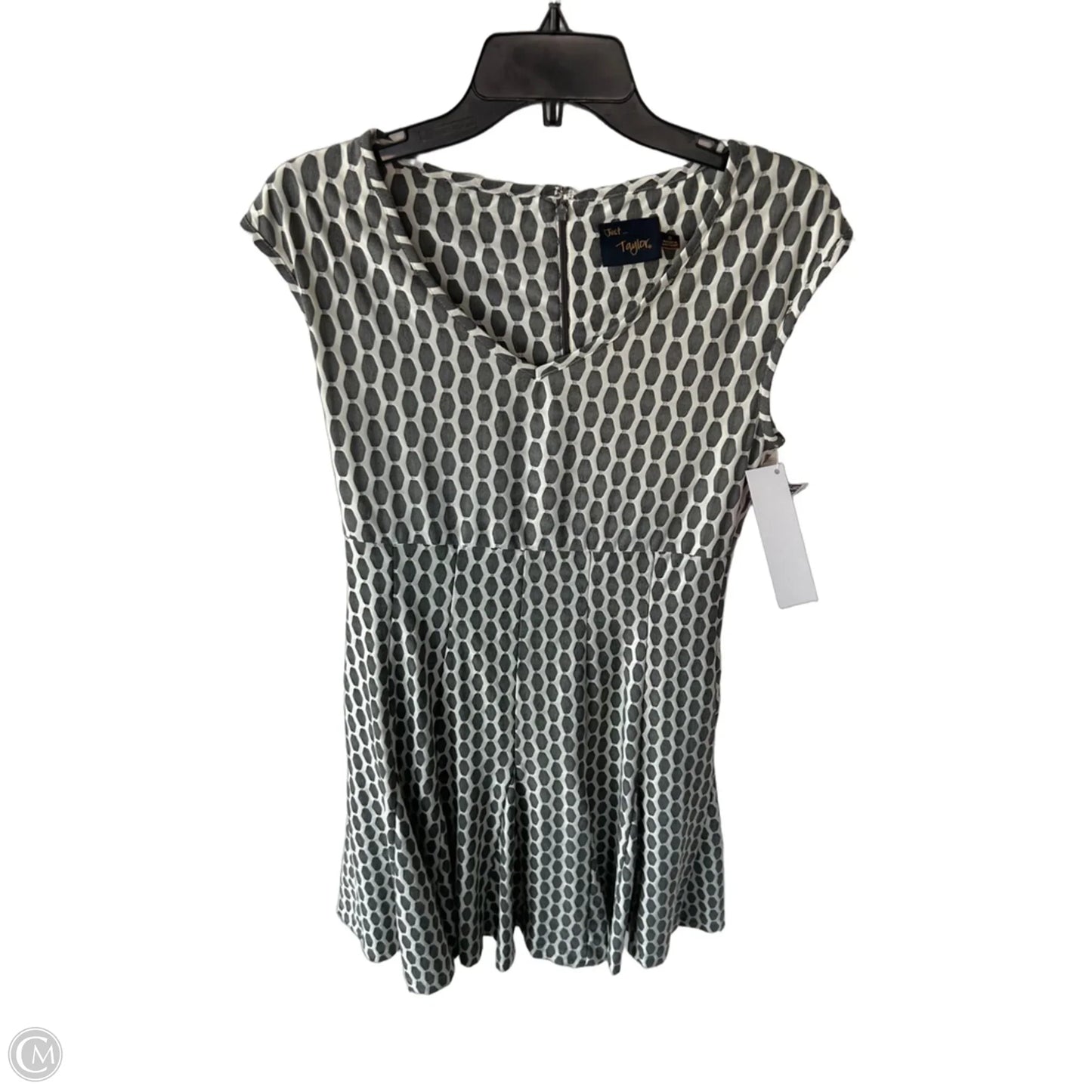 Dress Work By Just Taylor In Grey & White, Size: M