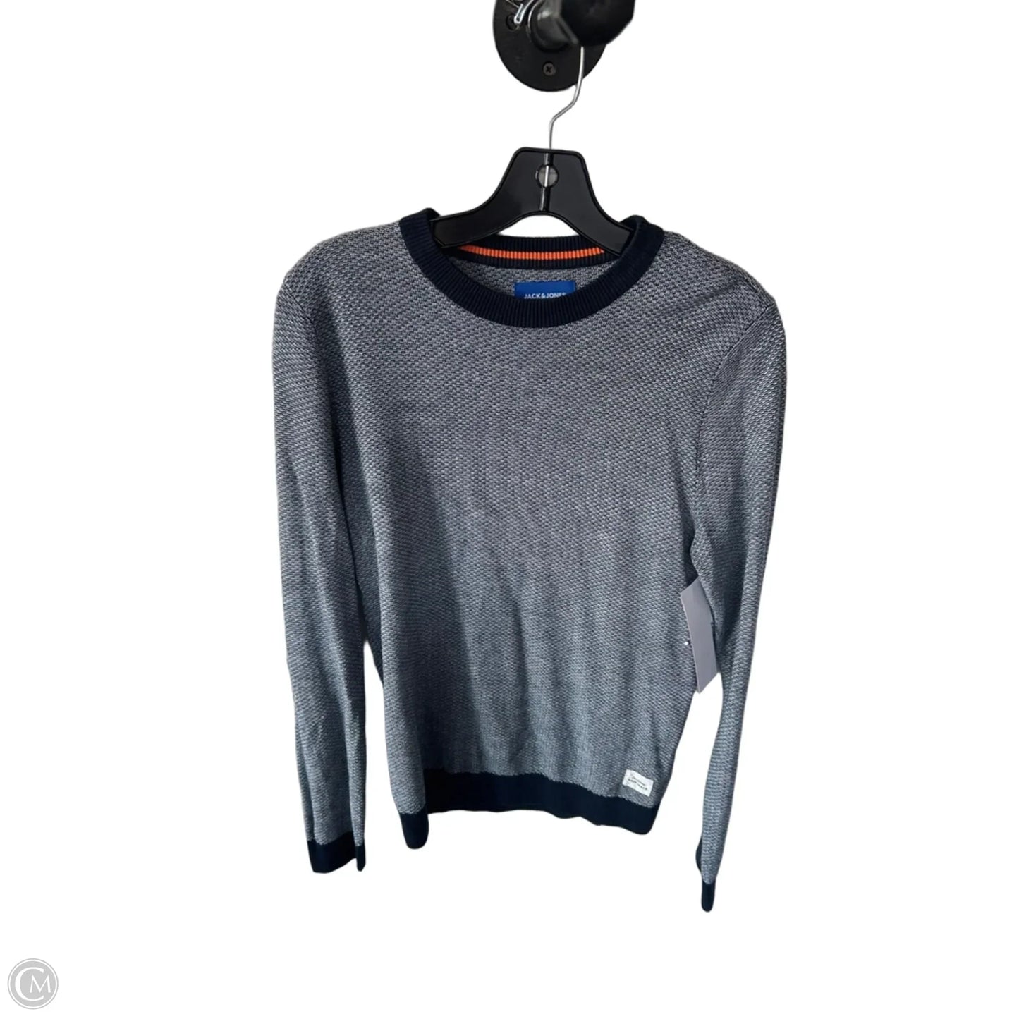 Sweater By Clothes Mentor In Blue & White, Size: S