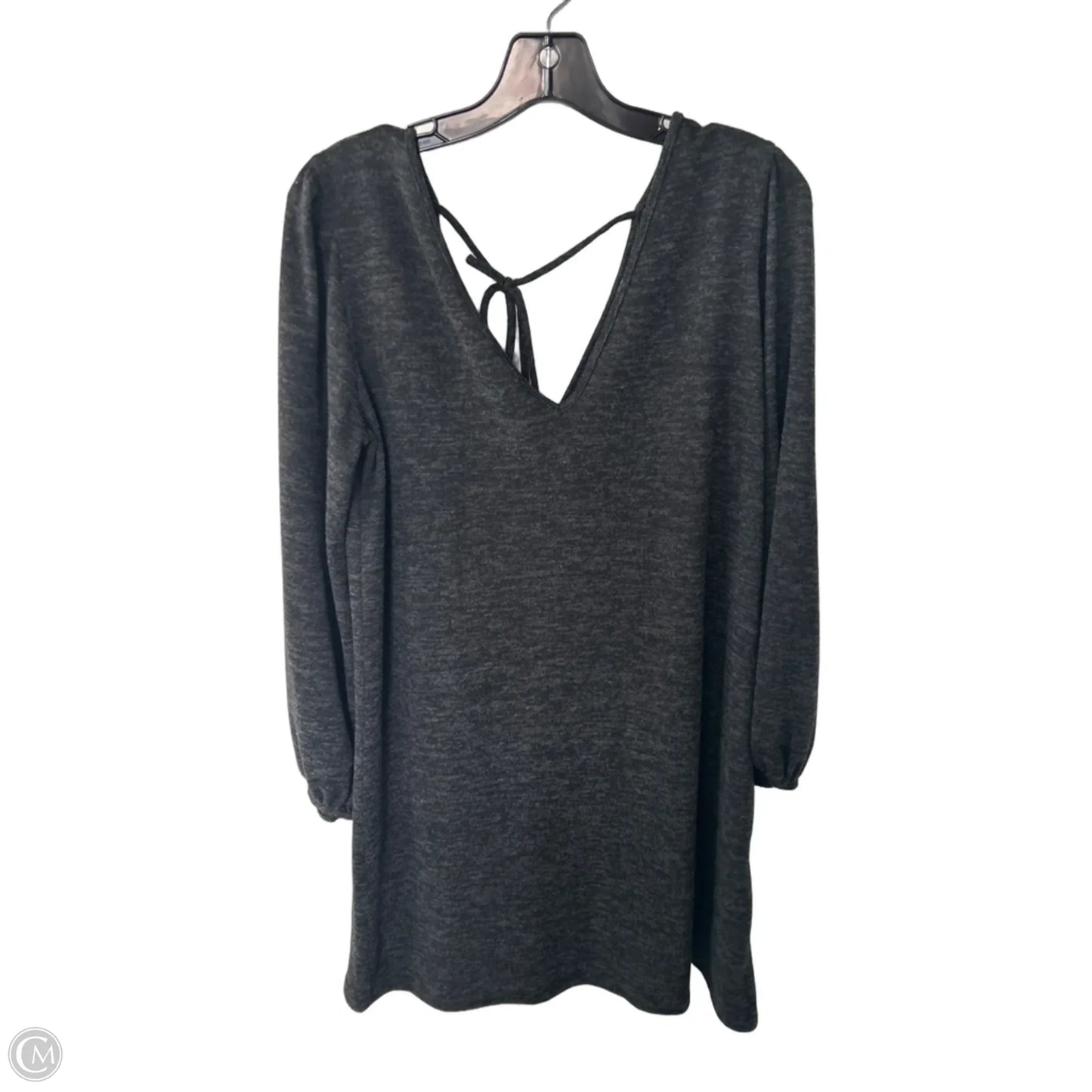 Tunic Long Sleeve By Fabrik In Grey, Size: L