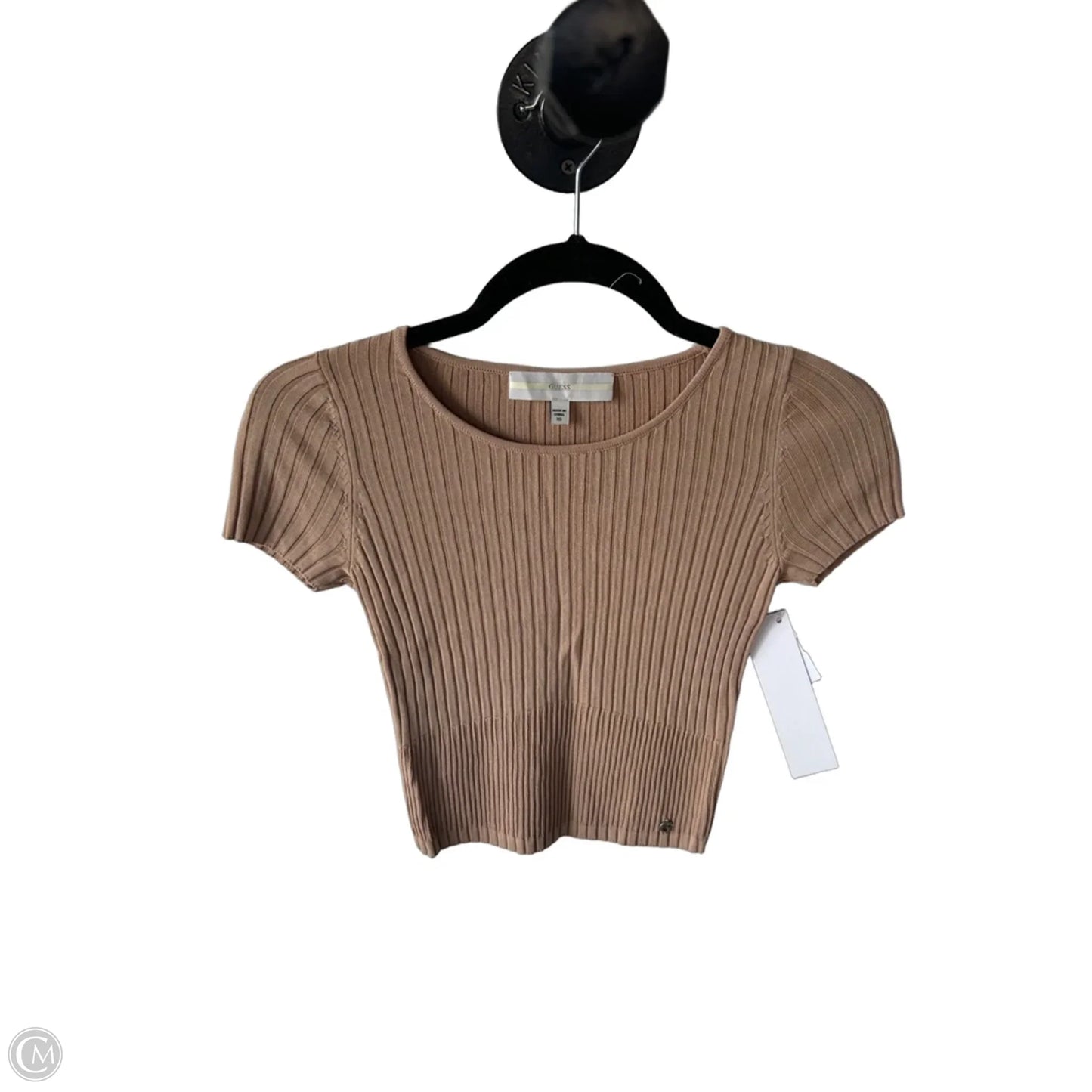 Sweater Short Sleeve By Guess In Tan, Size: Xs