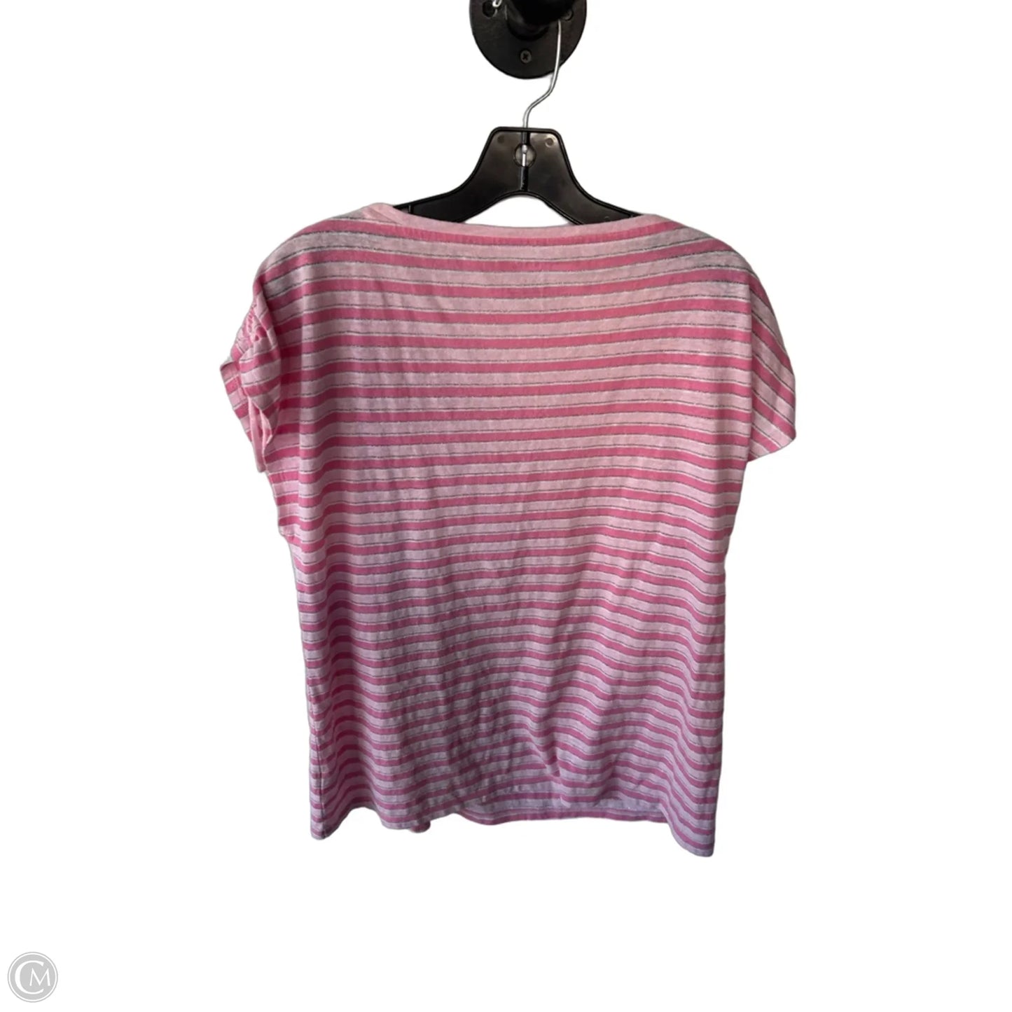 Top Short Sleeve By Talbots In Pink & Silver, Size: Xl