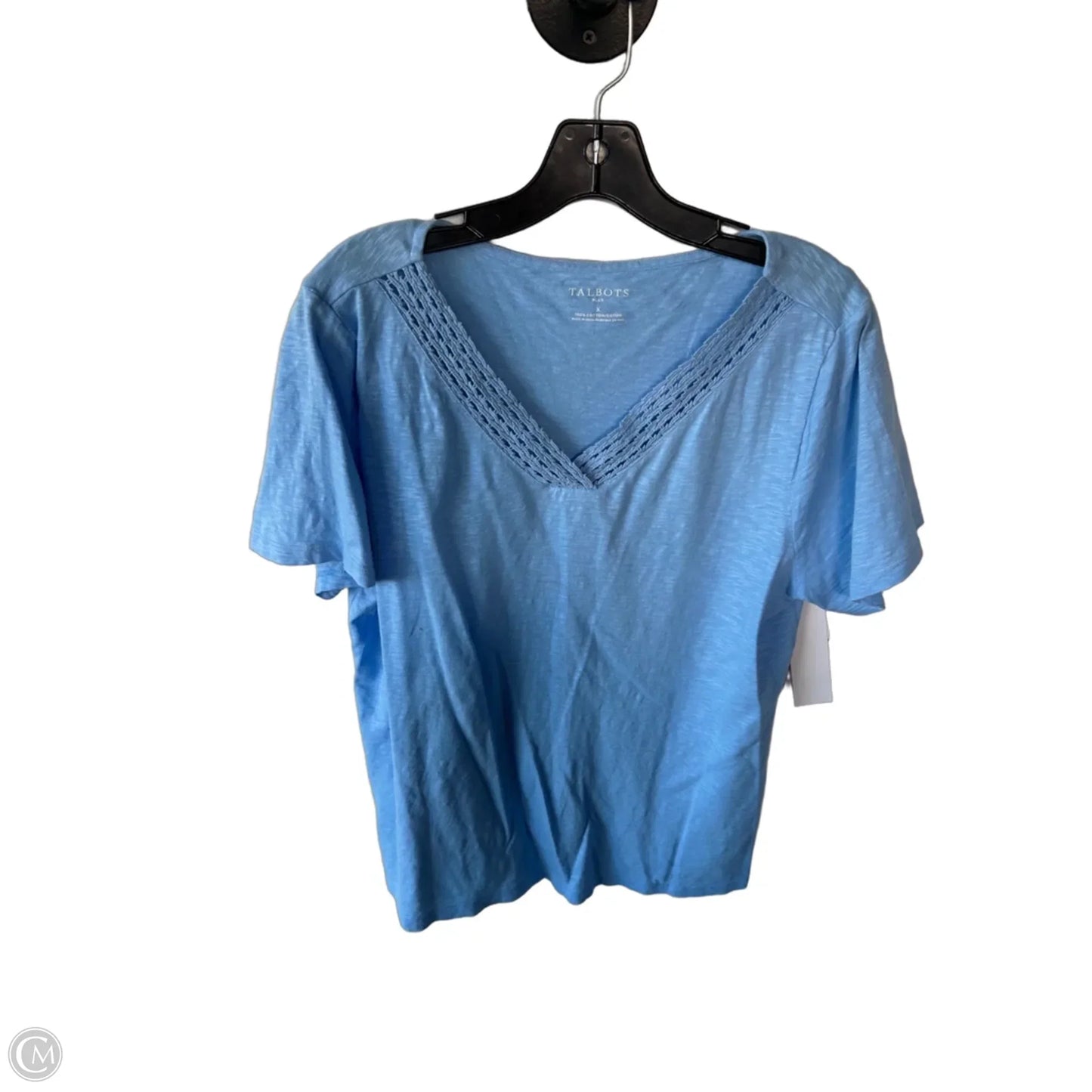 Top Short Sleeve Basic By Talbots In Blue, Size: Xl