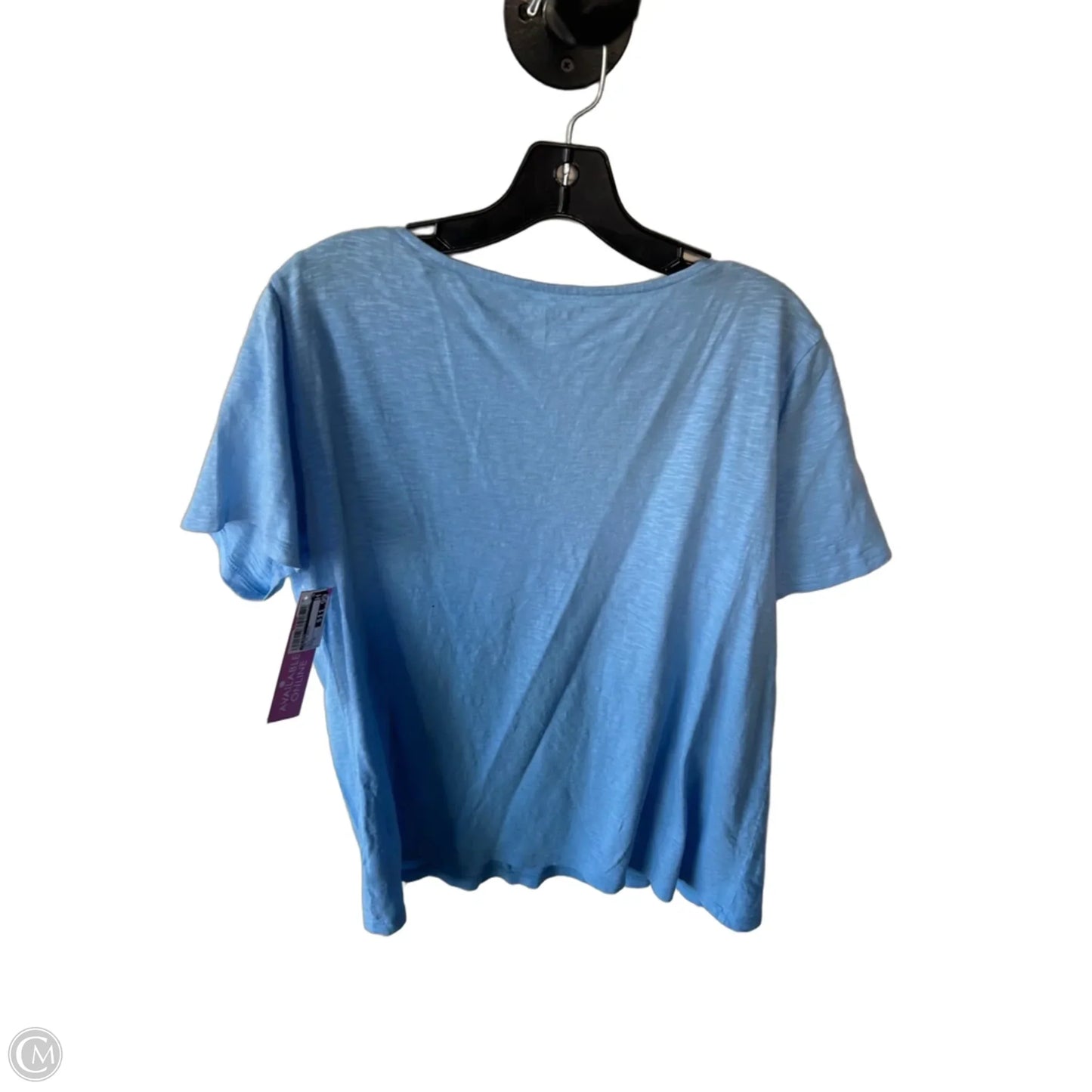 Top Short Sleeve Basic By Talbots In Blue, Size: Xl