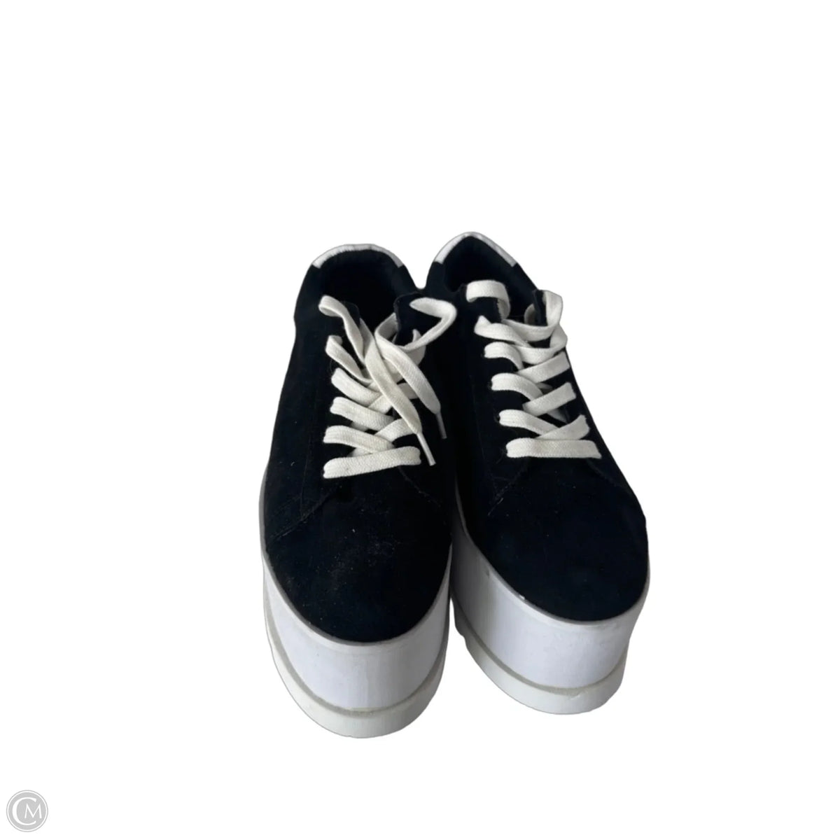 Shoes Sneakers Platform By Steve Madden In Black & White, Size: 9