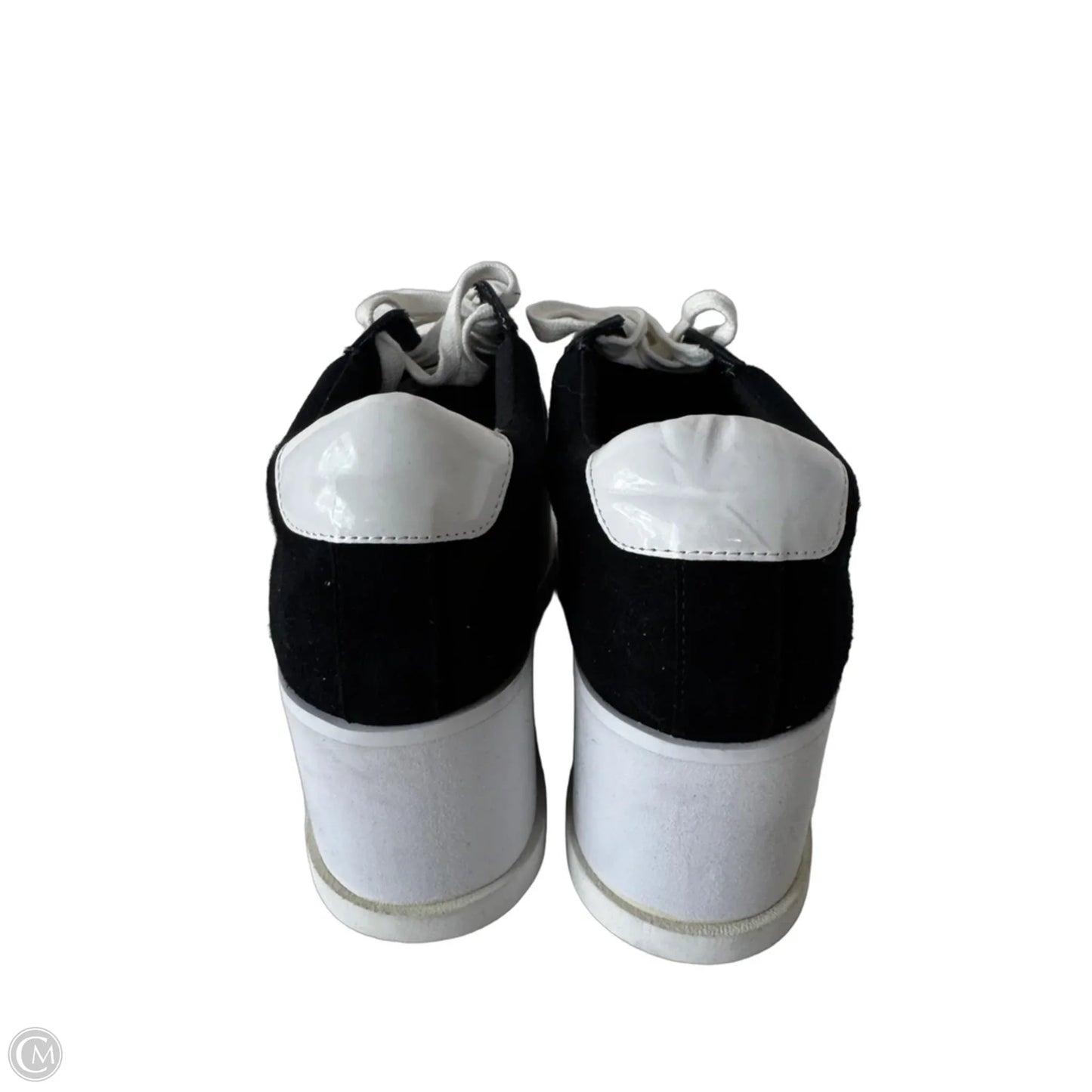 Shoes Sneakers Platform By Steve Madden In Black & White, Size: 9