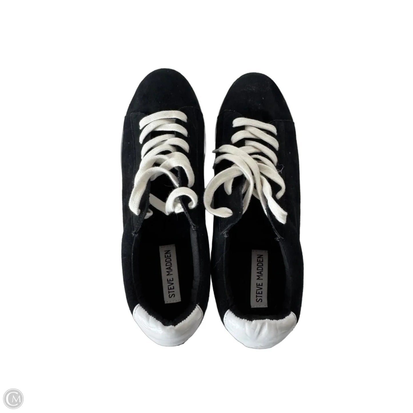 Shoes Sneakers Platform By Steve Madden In Black & White, Size: 9