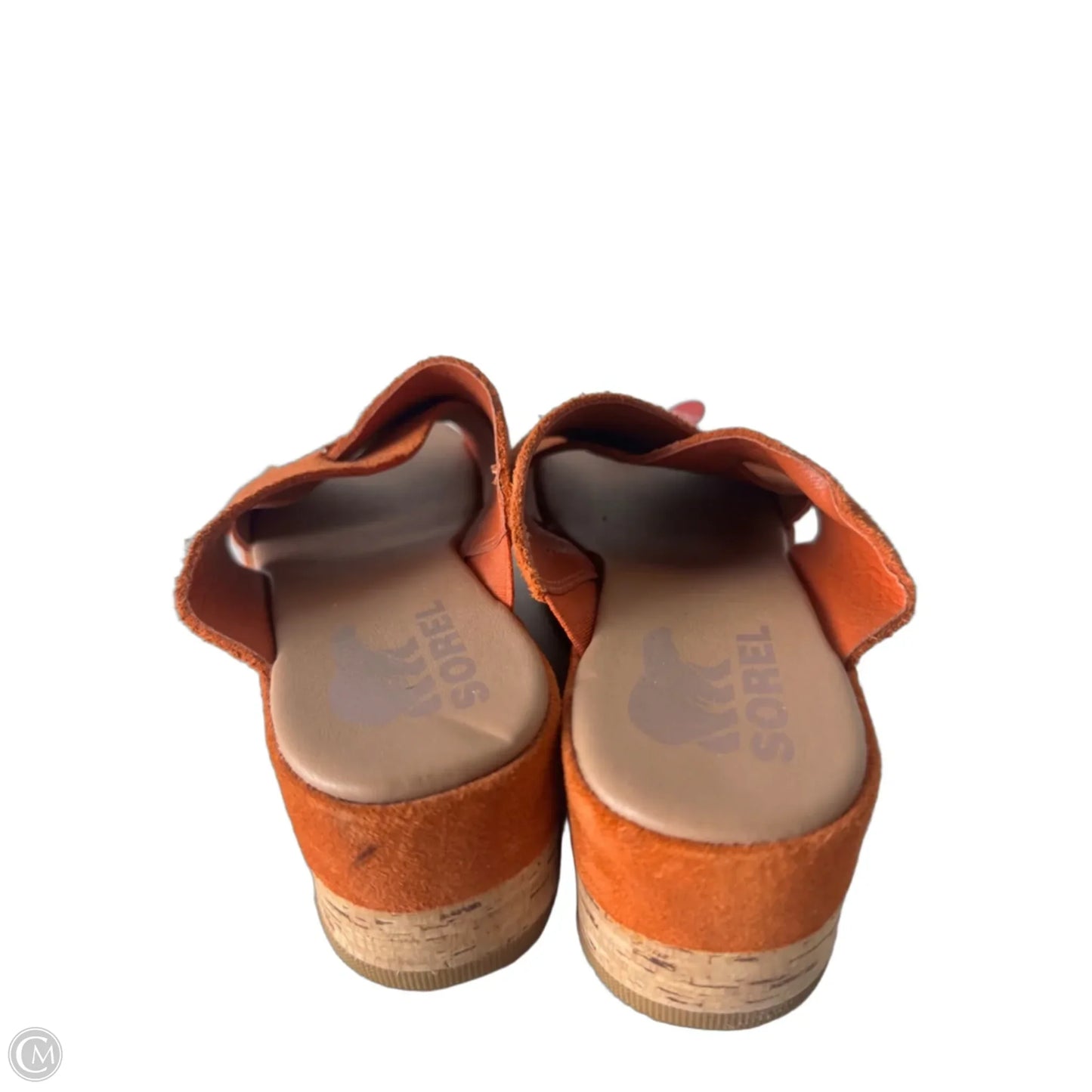 Sandals Heels Wedge By Sorel In Orange & Tan, Size: 6