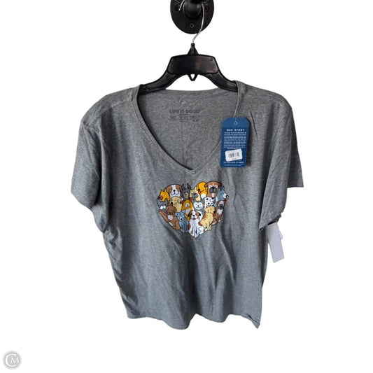 Top Short Sleeve Basic By Life Is Good In Grey, Size: Xxl