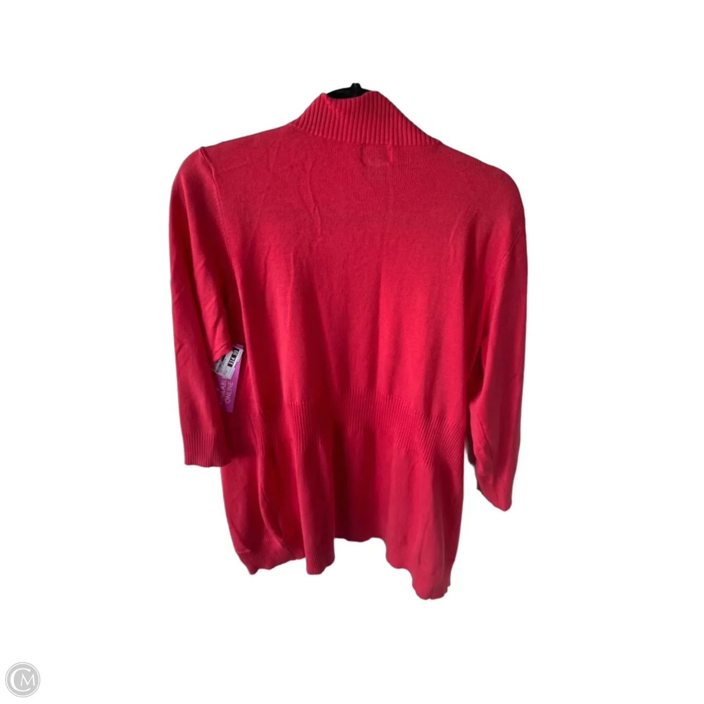 Sweater Cardigan By Simply Emma In Pink, Size: 1x