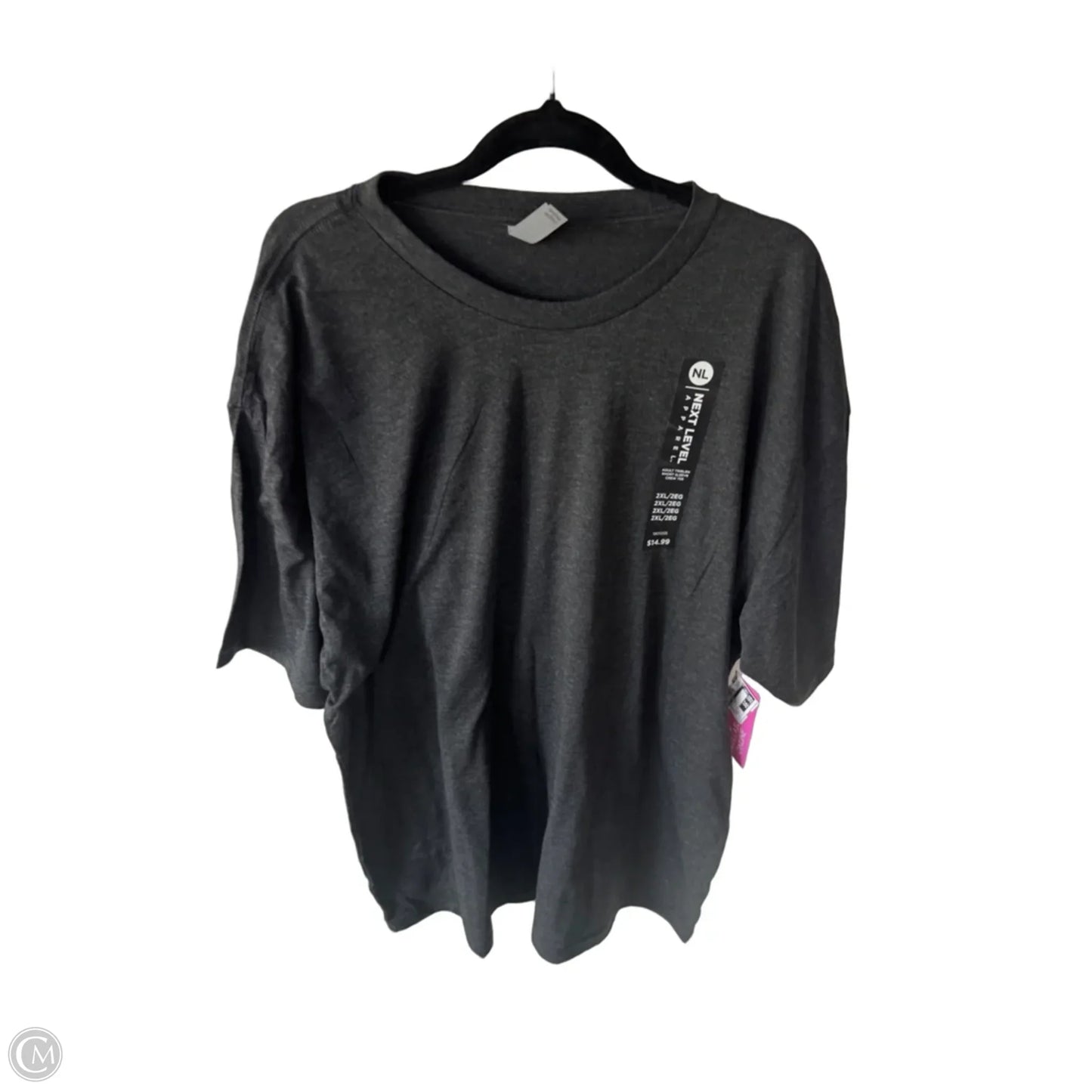 Top Short Sleeve Basic By Next Level In Grey, Size: 2x