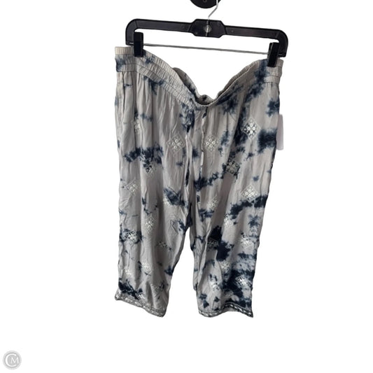 Pants Linen By Soft Surroundings In Blue & Grey, Size: L