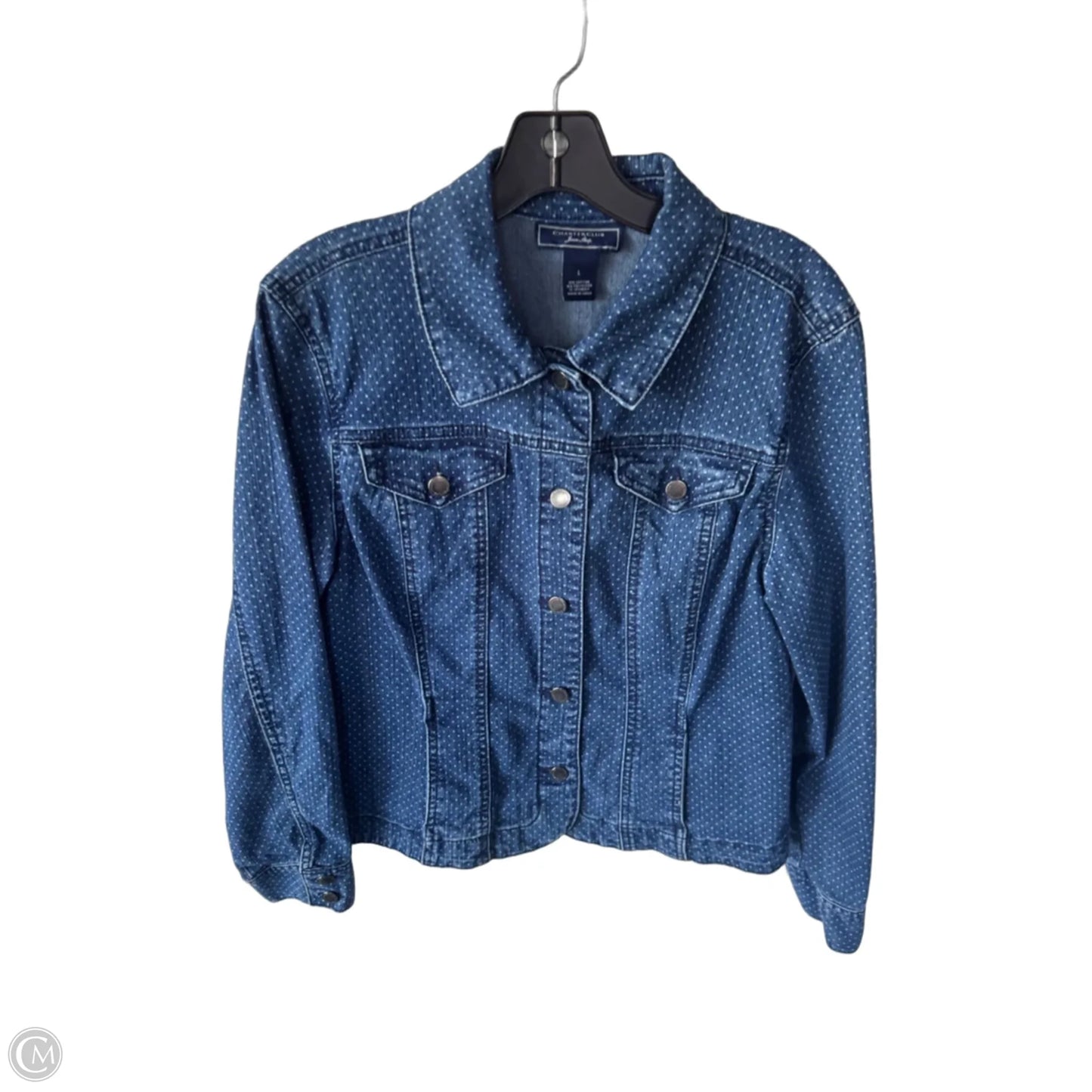 Jacket Denim By Charter Club In Blue Denim, Size: L