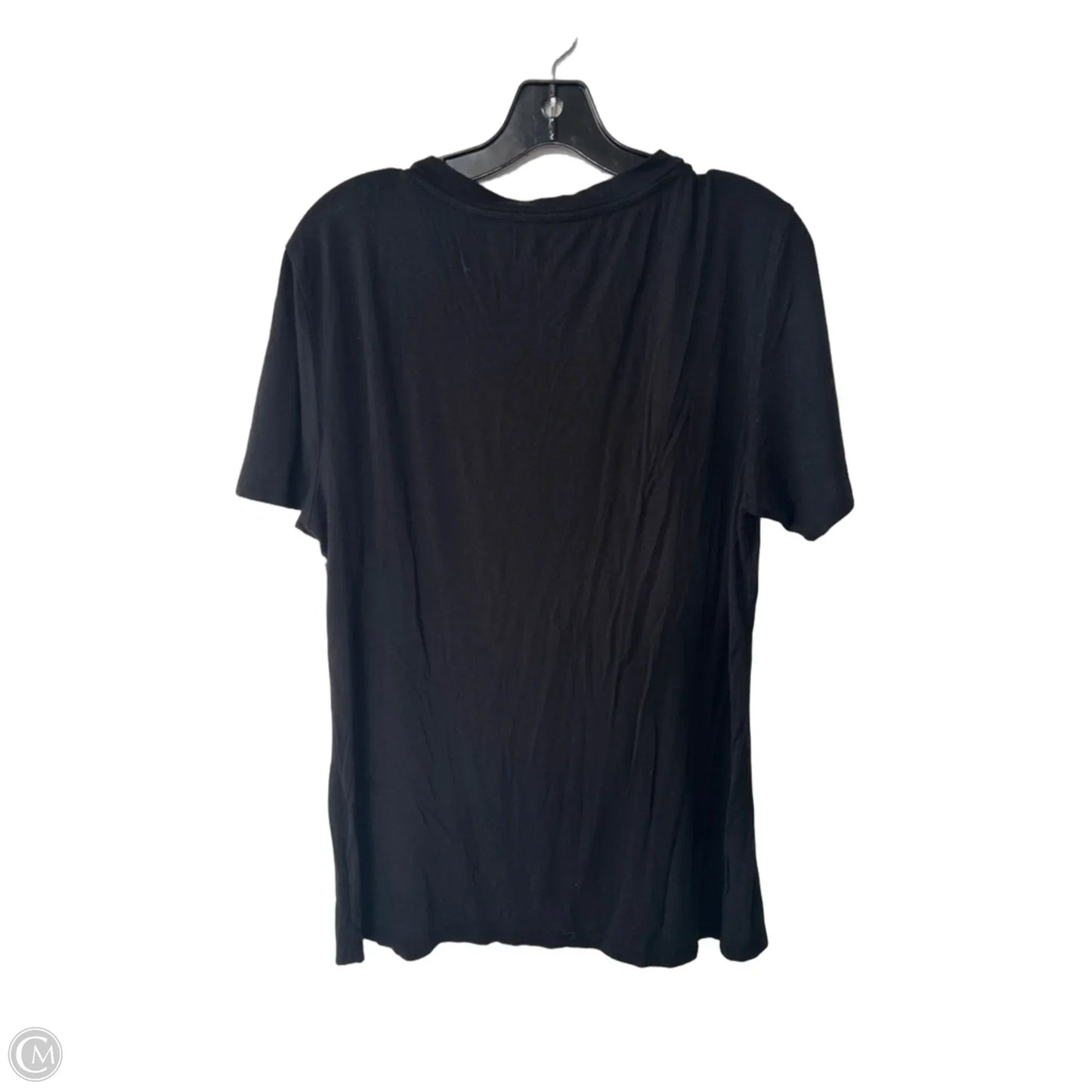 Top Short Sleeve Basic By Mary Square In Black & White, Size: L