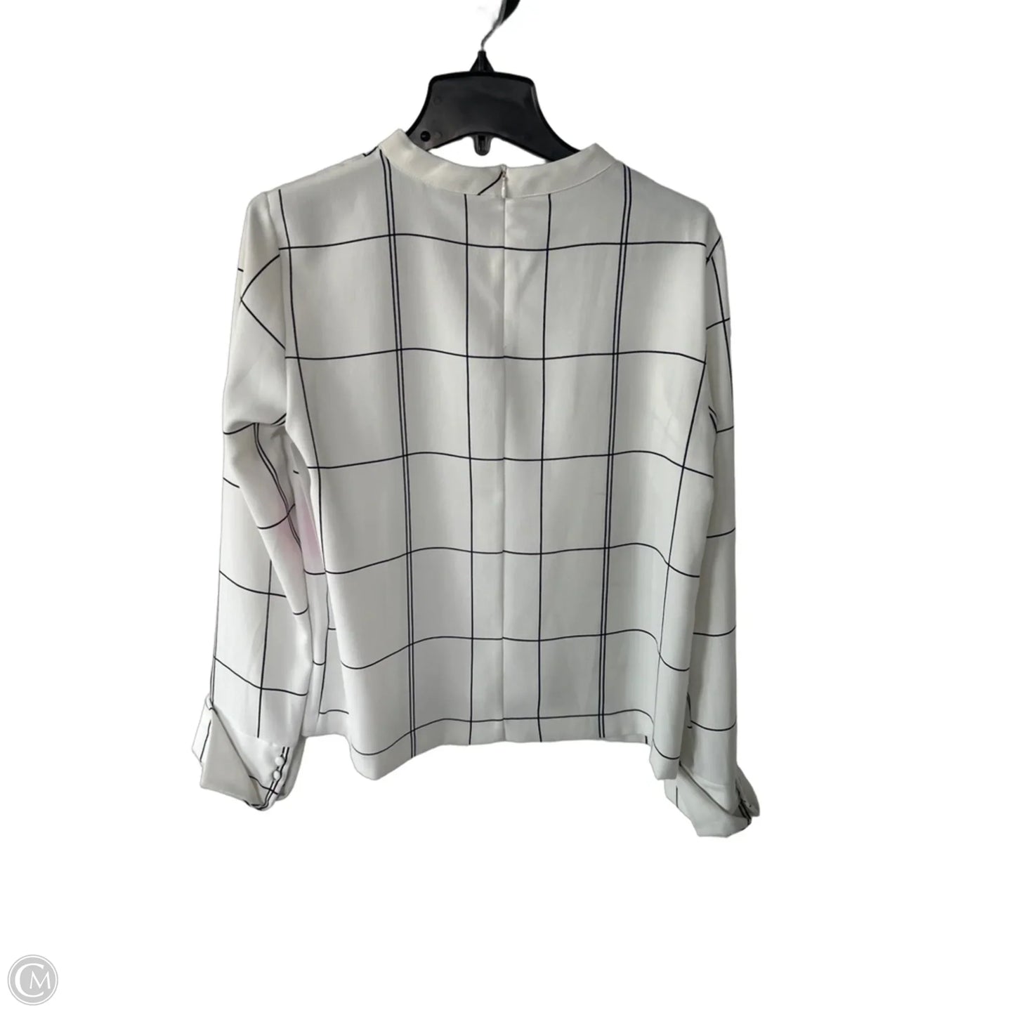 Top Long Sleeve By H&m In Black & White, Size: M