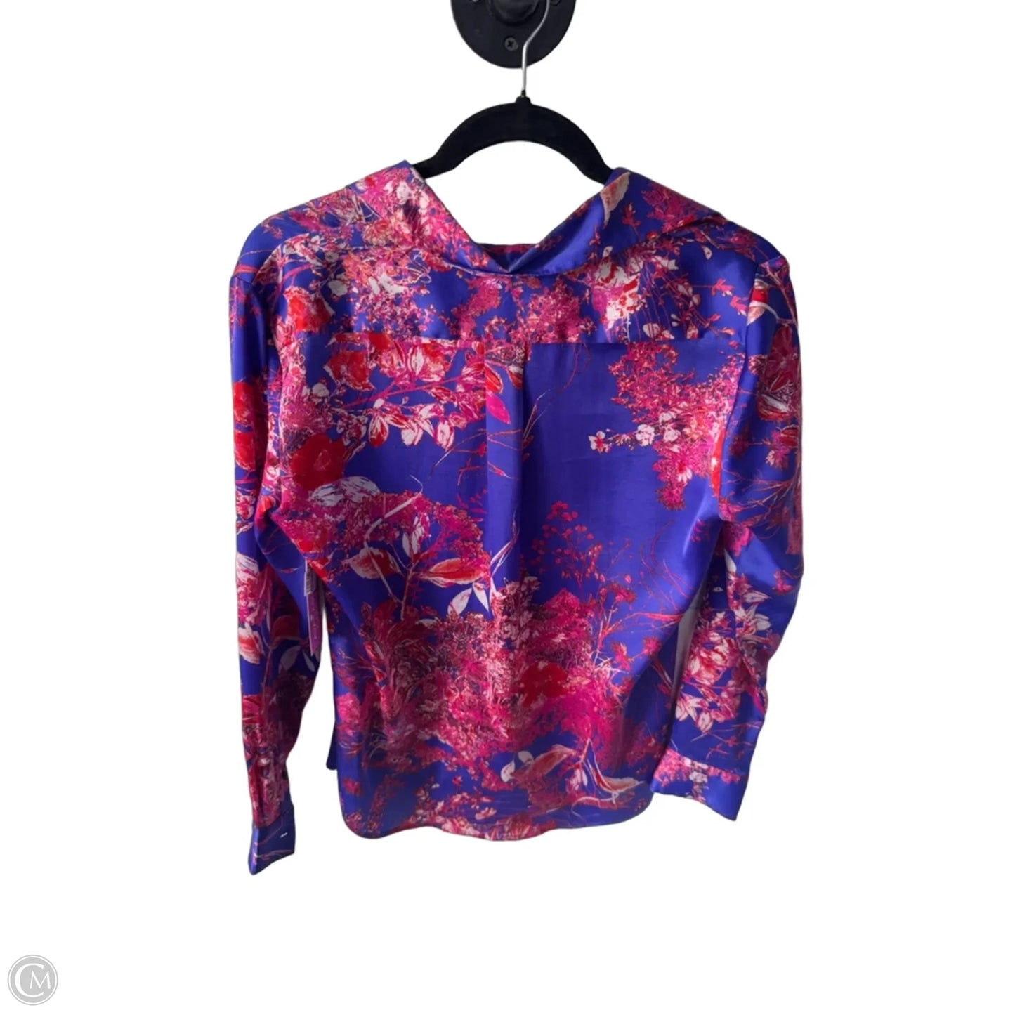 Top Long Sleeve By Banana Republic In Pink & Purple, Size: S