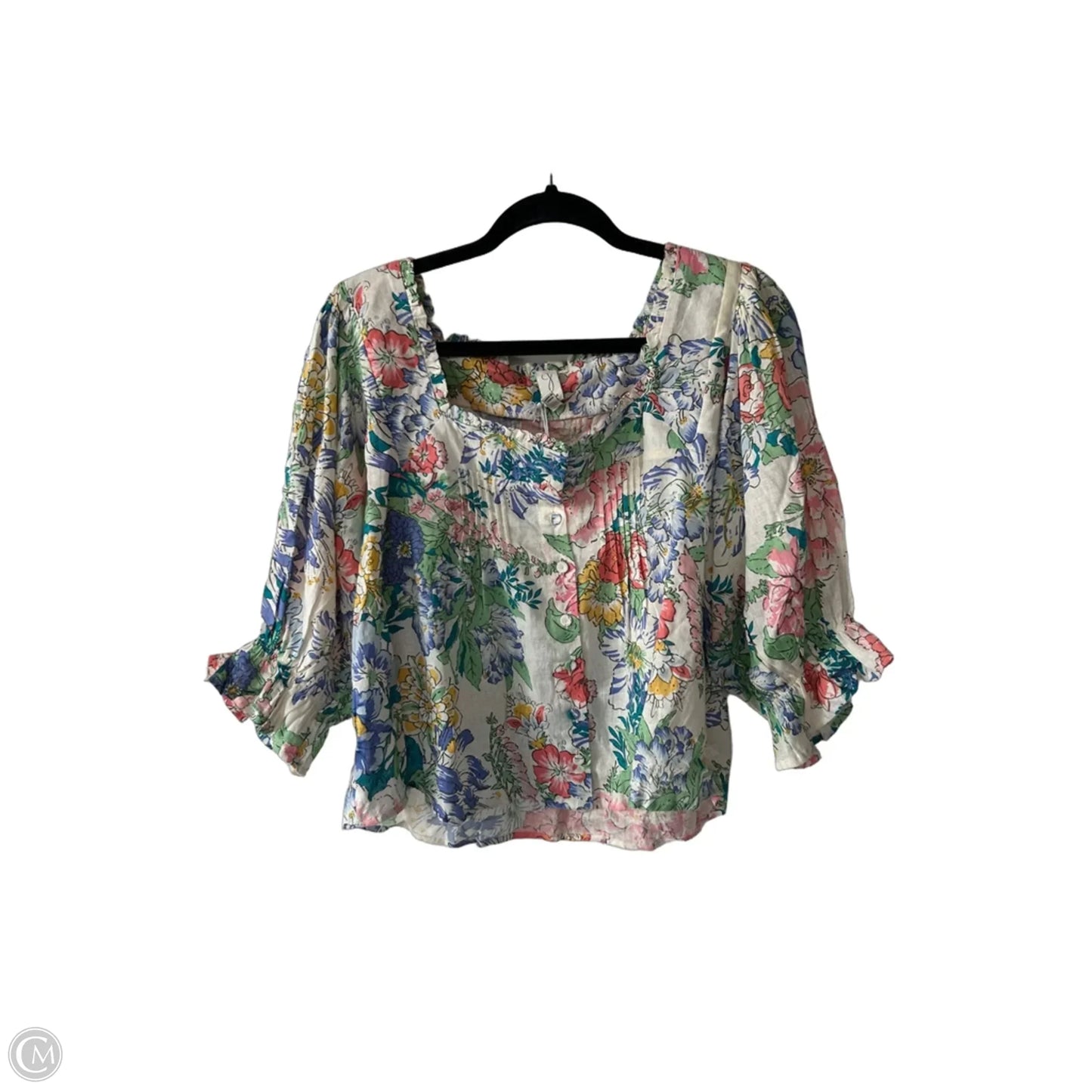 Top 3/4 Sleeve By Jolie In Pink & Tan, Size: S