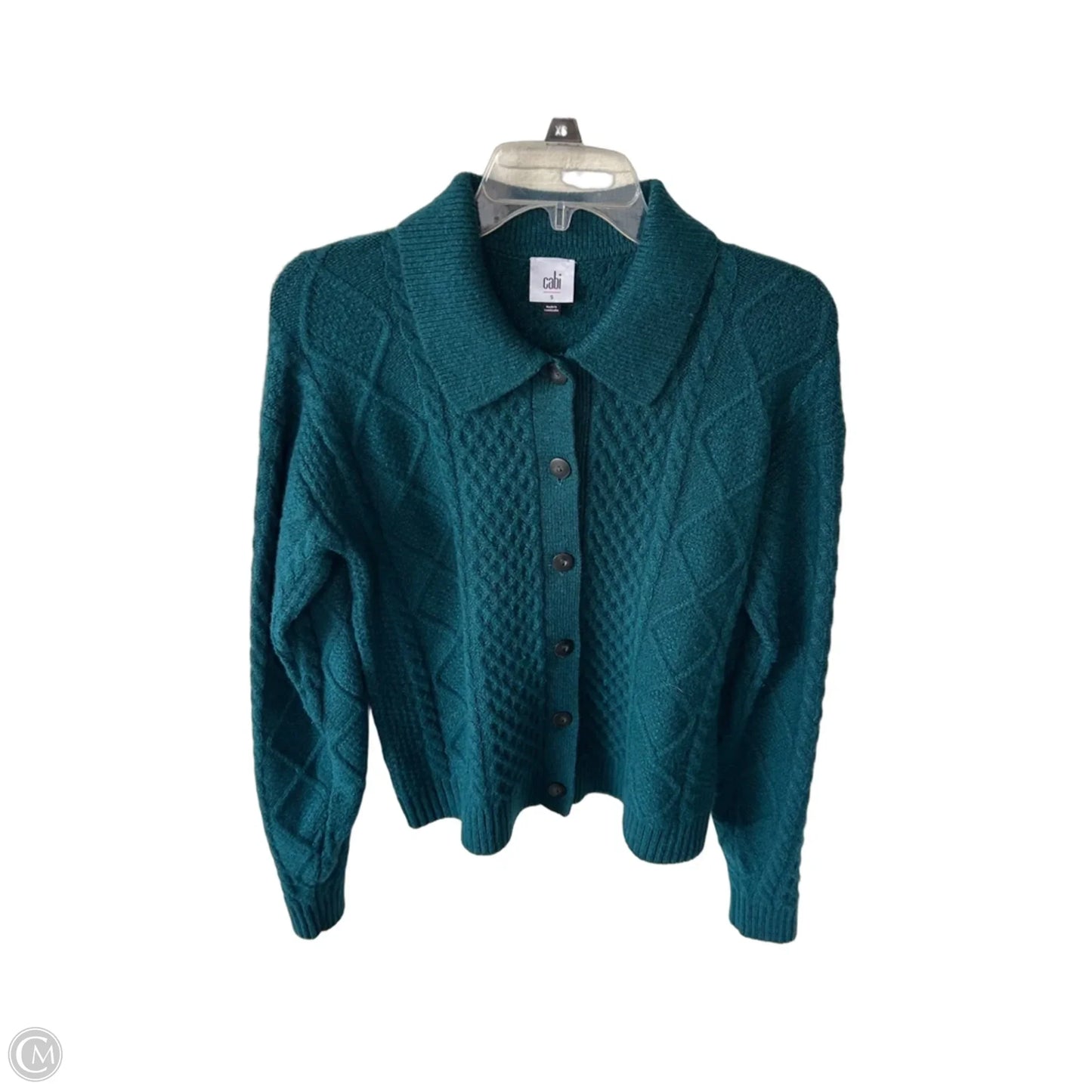 Sweater Cardigan By Cabi In Green, Size: S