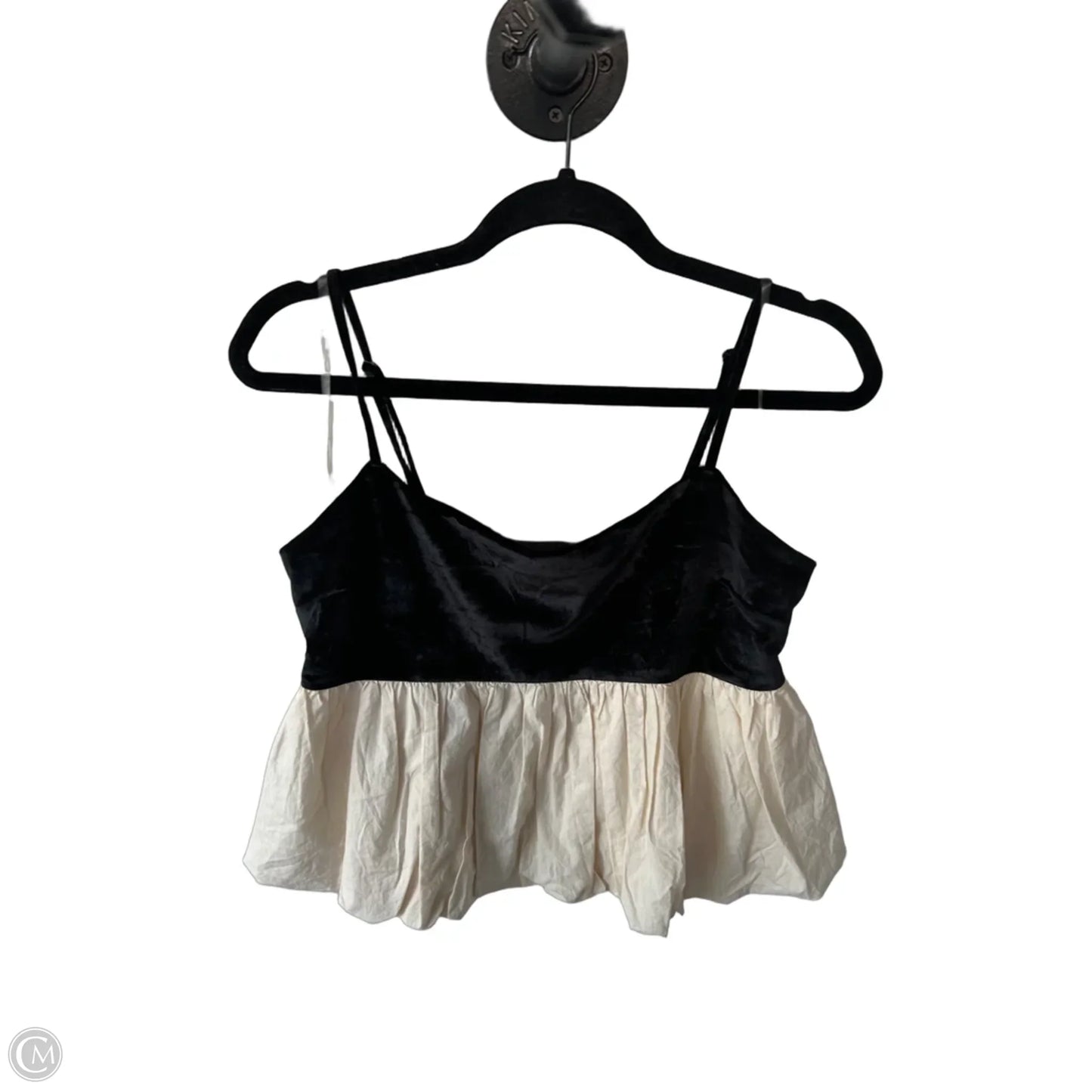 Top Sleeveless By American Eagle In Black & Cream, Size: M