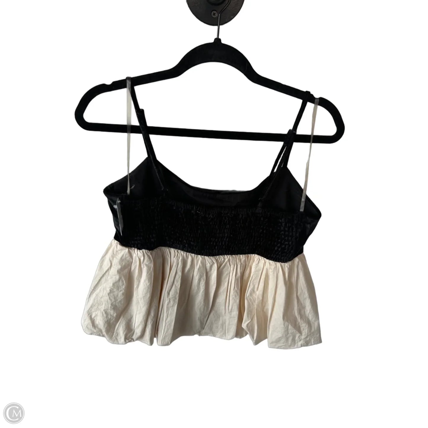 Top Sleeveless By American Eagle In Black & Cream, Size: M