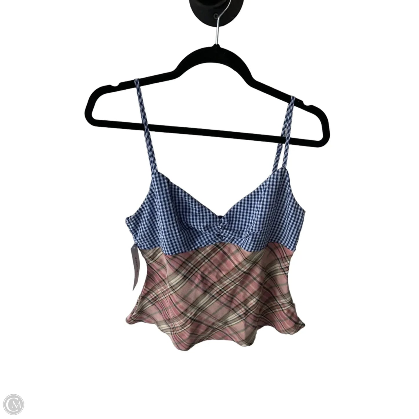 Top Long Sleeve By Princess Polly In Blue & White, Size: M