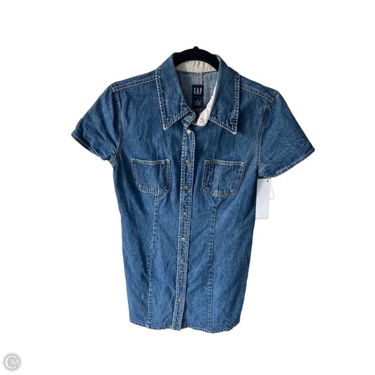 Dress Casual Short By Gap In Blue Denim, Size: M
