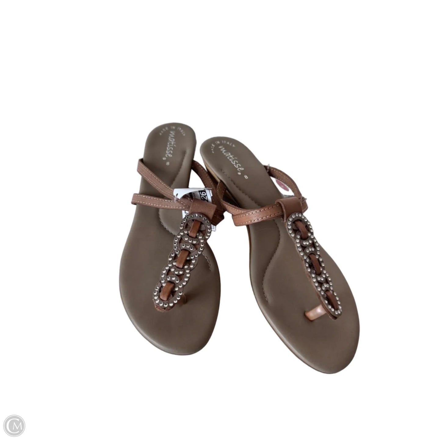 Sandals Heels Wedge By Matisse In Brown & Silver, Size: 8