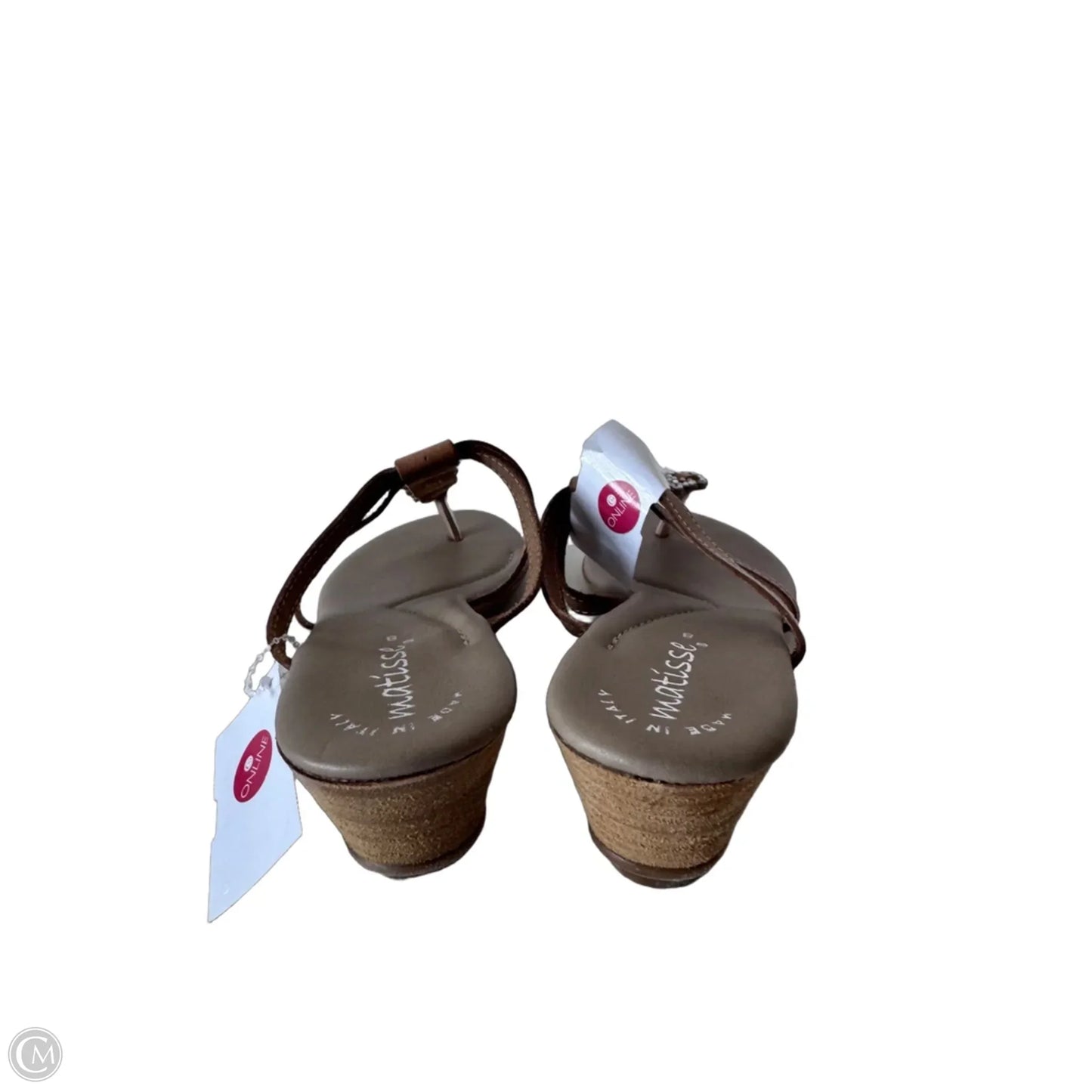 Sandals Heels Wedge By Matisse In Brown & Silver, Size: 8