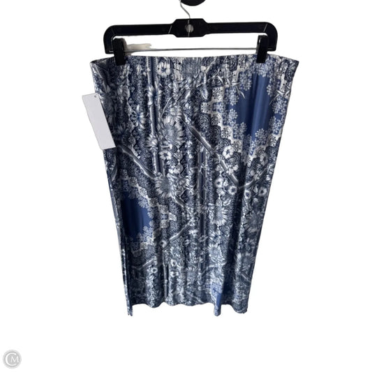 Skirt Maxi By Chicos In Blue & White, Size: 12p