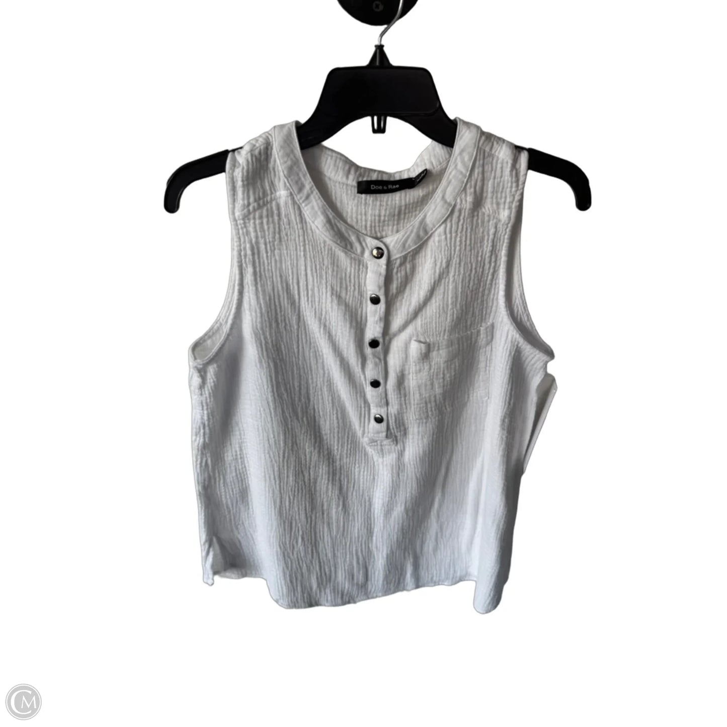Top Sleeveless By Doe & Rae In White, Size: L