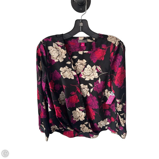 Top Long Sleeve By Vince Camuto In Black & Purple, Size: S