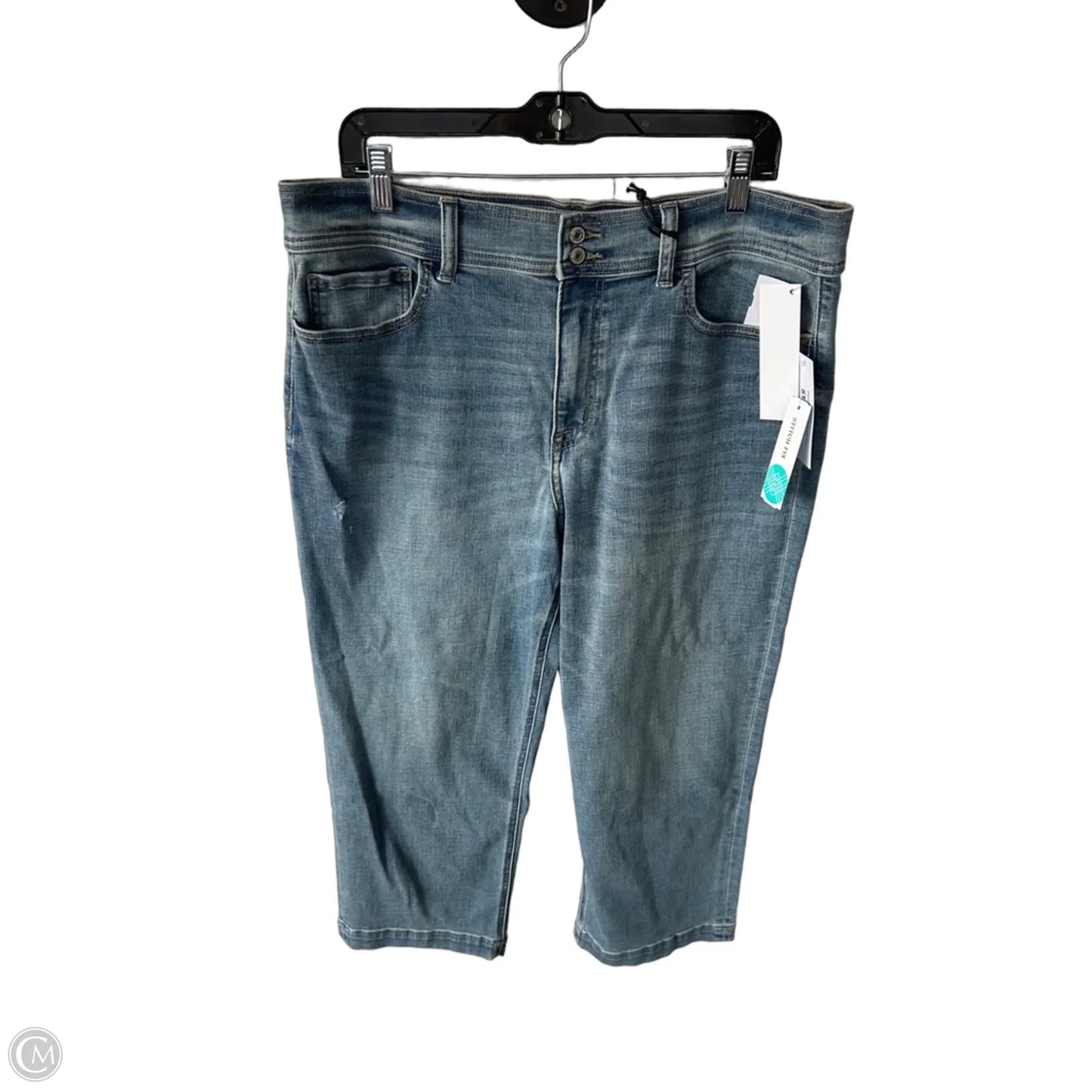 Jeans Wide Leg By Studio Blue In Blue Denim, Size: 14