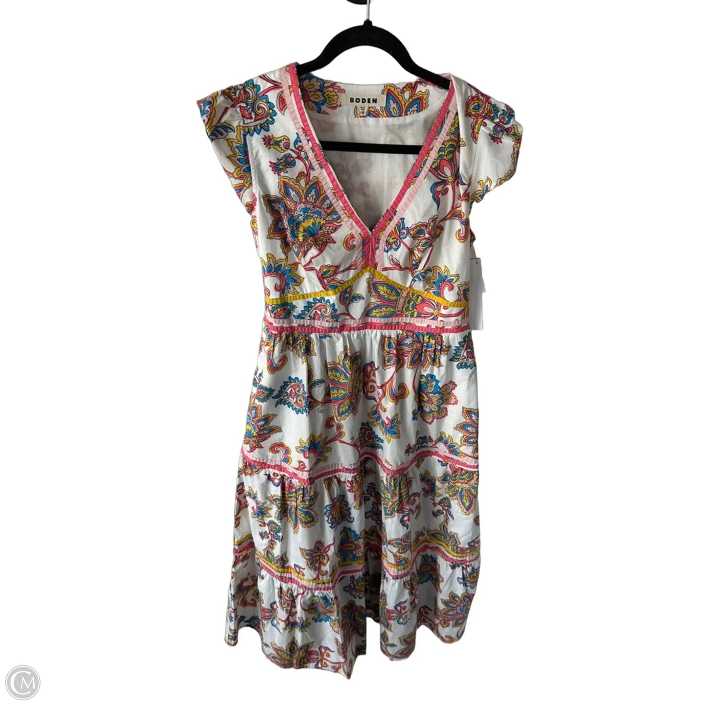 Dress Casual Maxi By Boden In Pink & White, Size: M