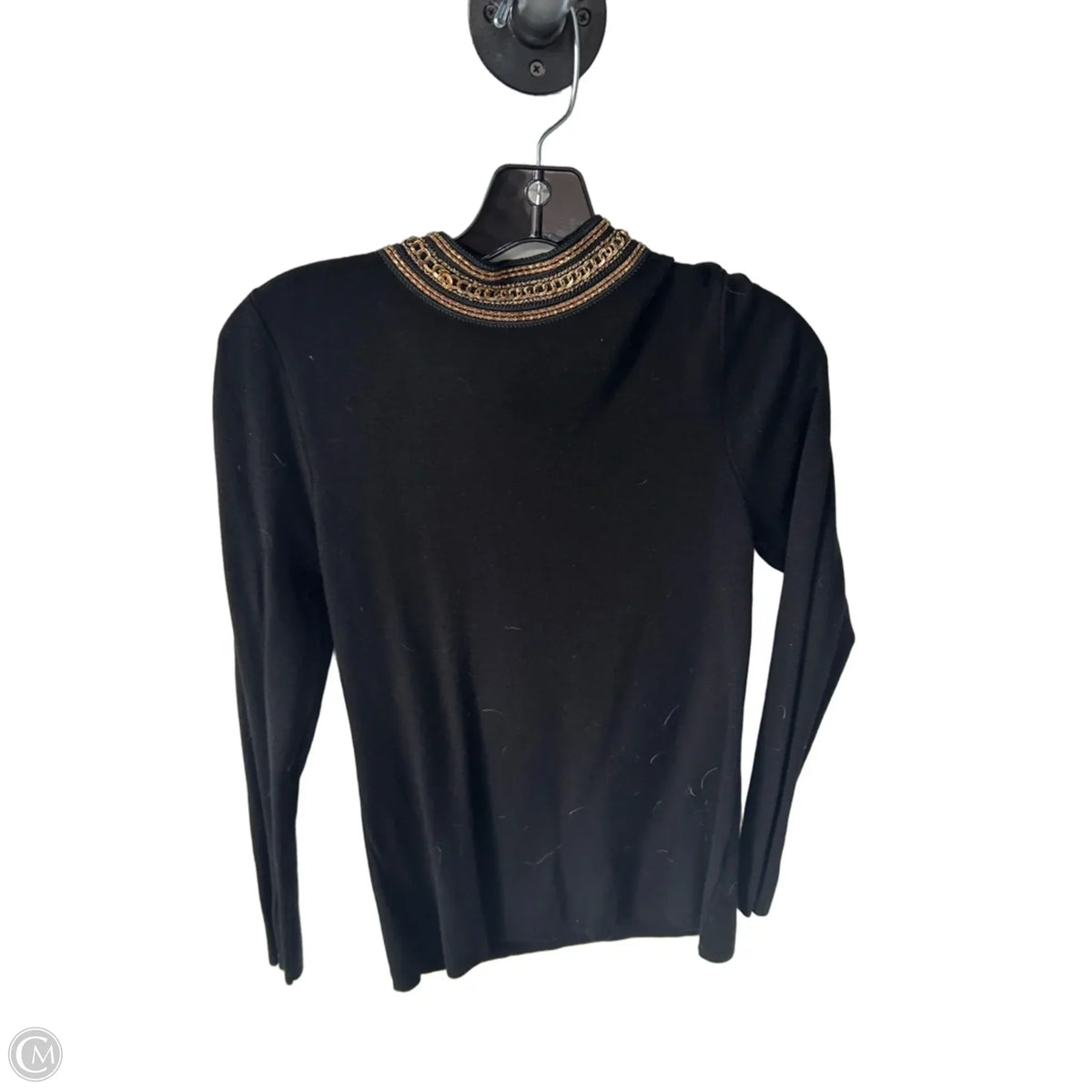 Sweater By Inc In Black & Gold, Size: M
