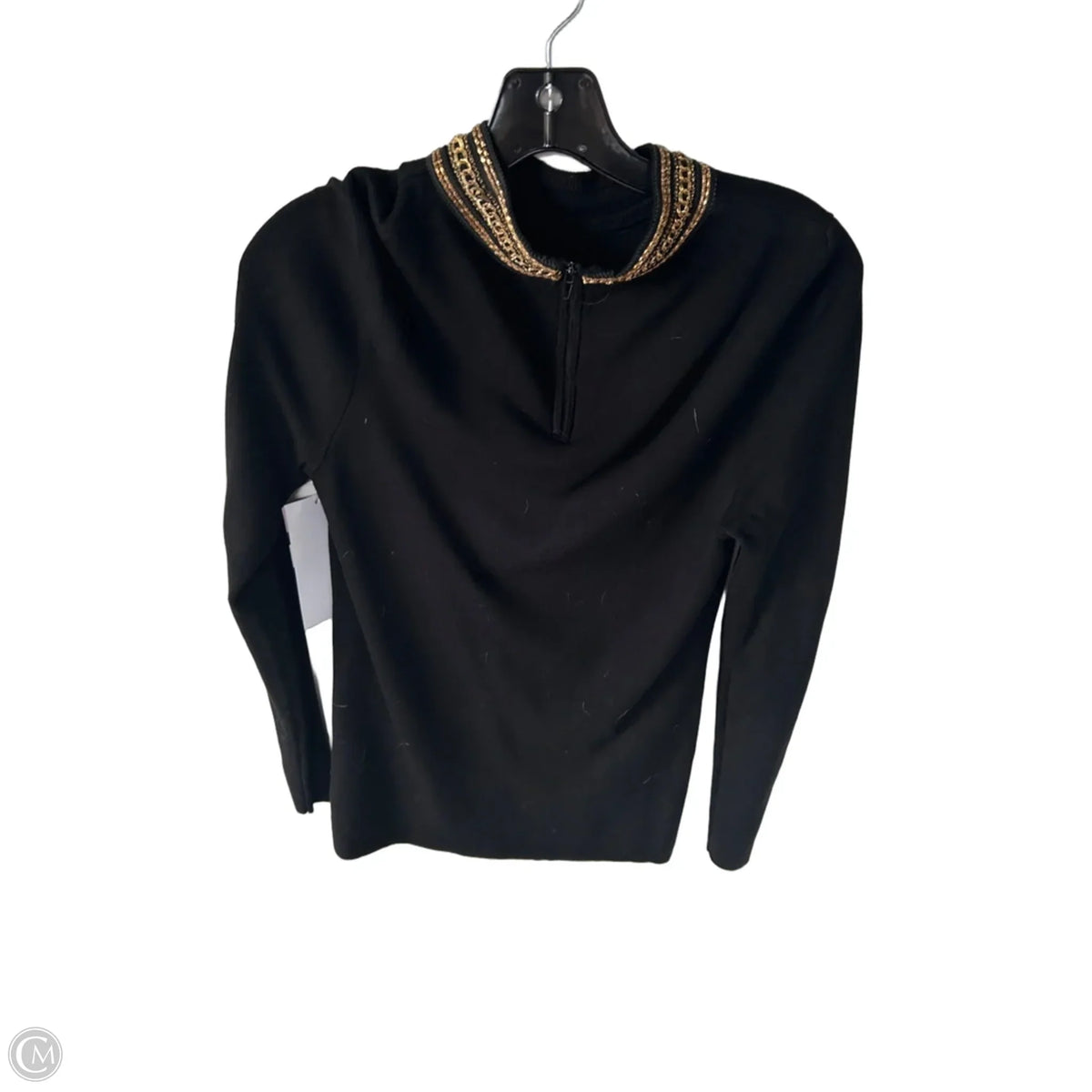 Sweater By Inc In Black & Gold, Size: M